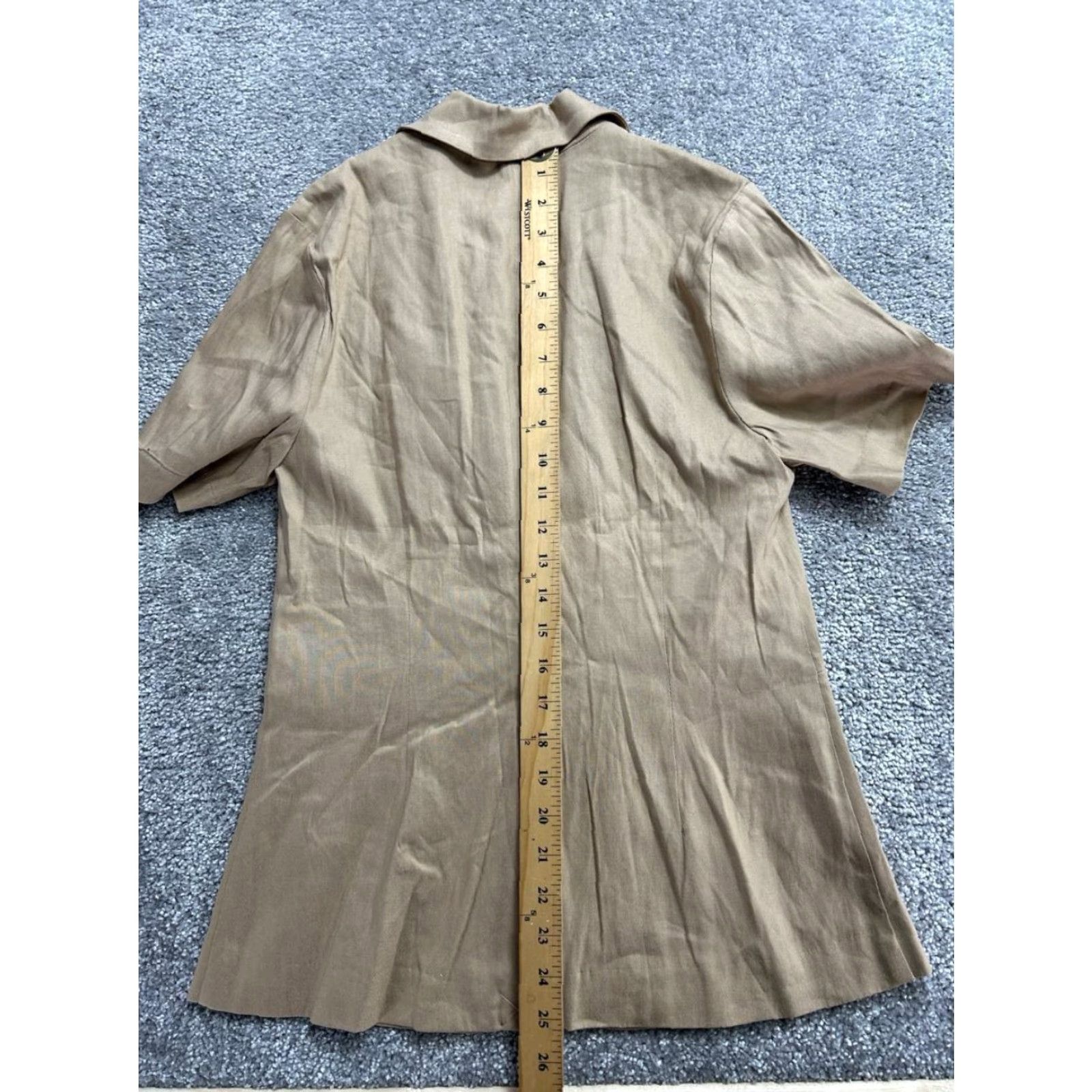 Vintage Evereve Grayson Blazer Jacket Women Small Beige Linen Single Breasted Formal New - Vintage? No Size S / US 4 / IT 40 - 5 Thumbnail