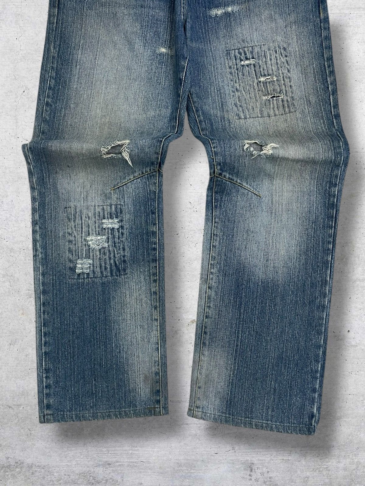 PPFM VINTAGE JAPAN DISTRESS PATCHWORK ARSTHETIC GRUNGE SAF DENIM Size US 33 - 2 Thumbnail