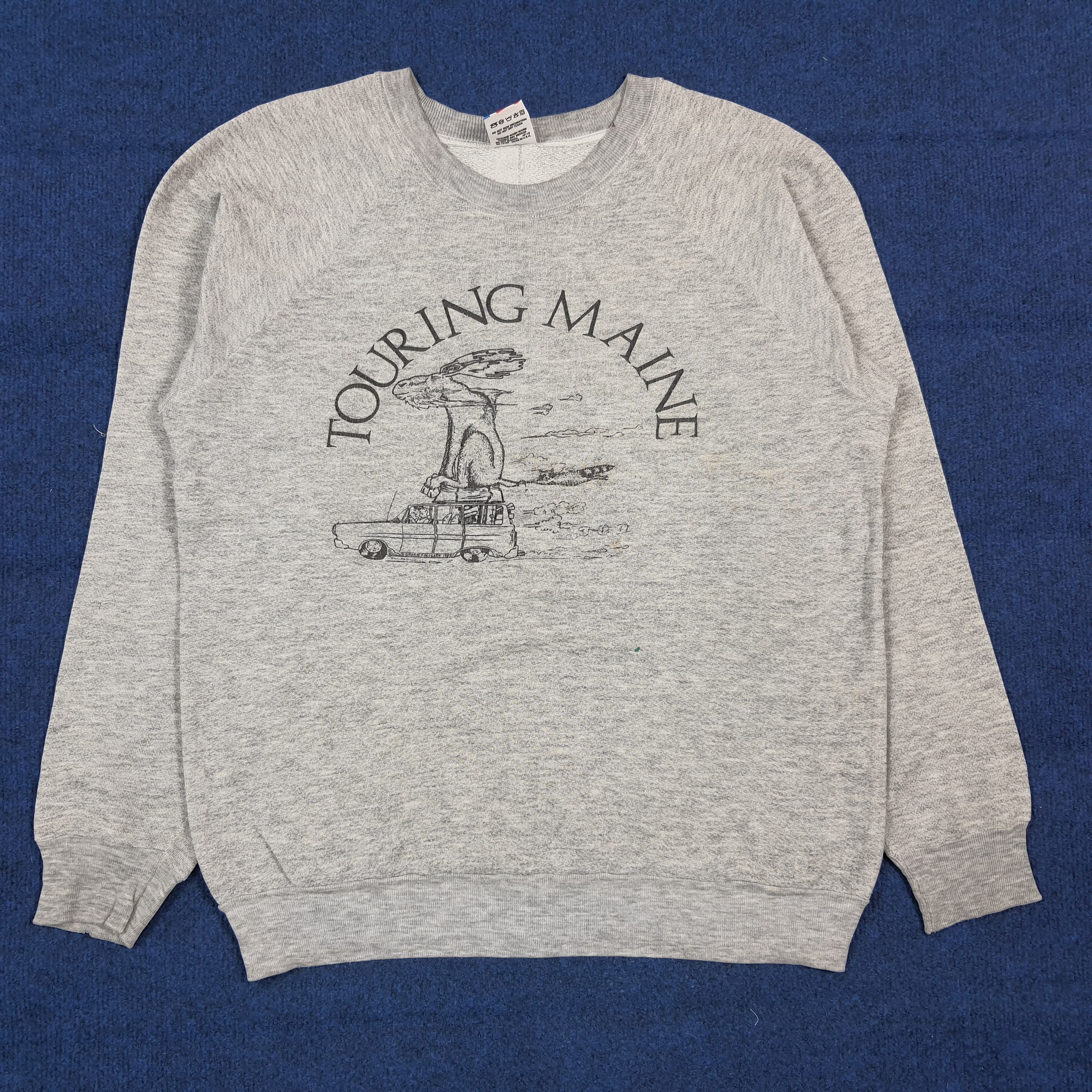 Fruit Of The Loom Vintage 90s Touring Maine Moose Sweatshirt C291N26 Size US M / EU 48-50 / 2 - 1 Thumbnail