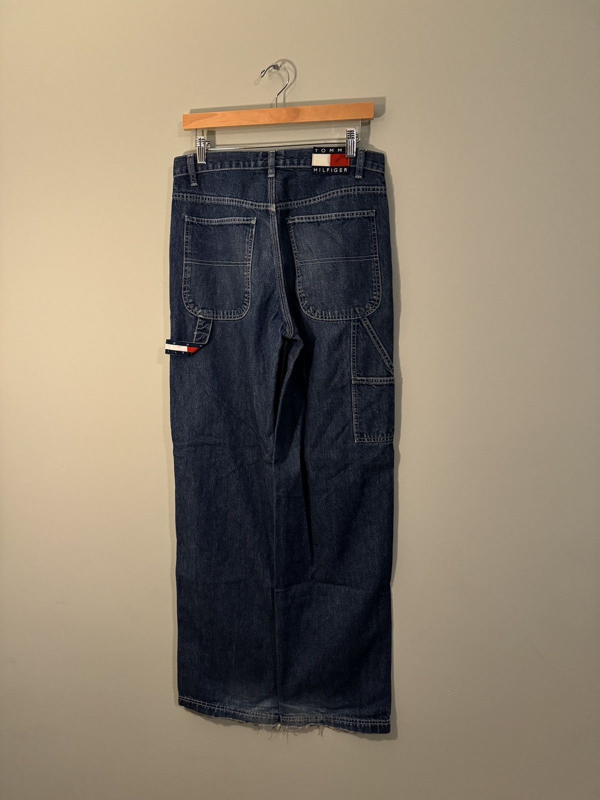 Vintage Y2K Tommy Jeans Baggy Wide Leg Faded Skater Jeans ERD Grunge Size US 31 - 6 Thumbnail