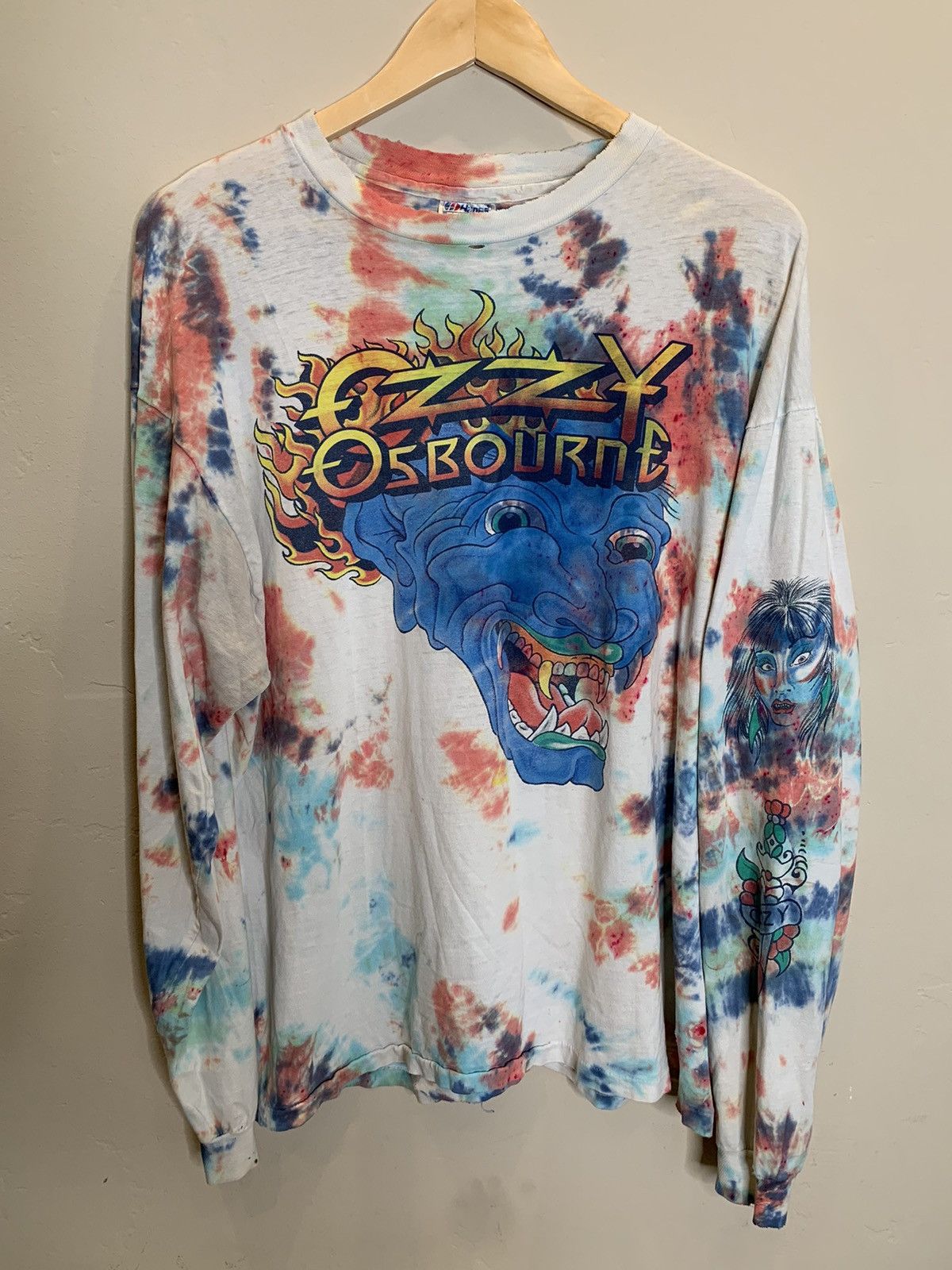 Band Tees RARE Vintage 80s Ozzy Osbourne Single Stitch Band Tour Shirt Size US XL / EU 56 / 4 - 1 Thumbnail