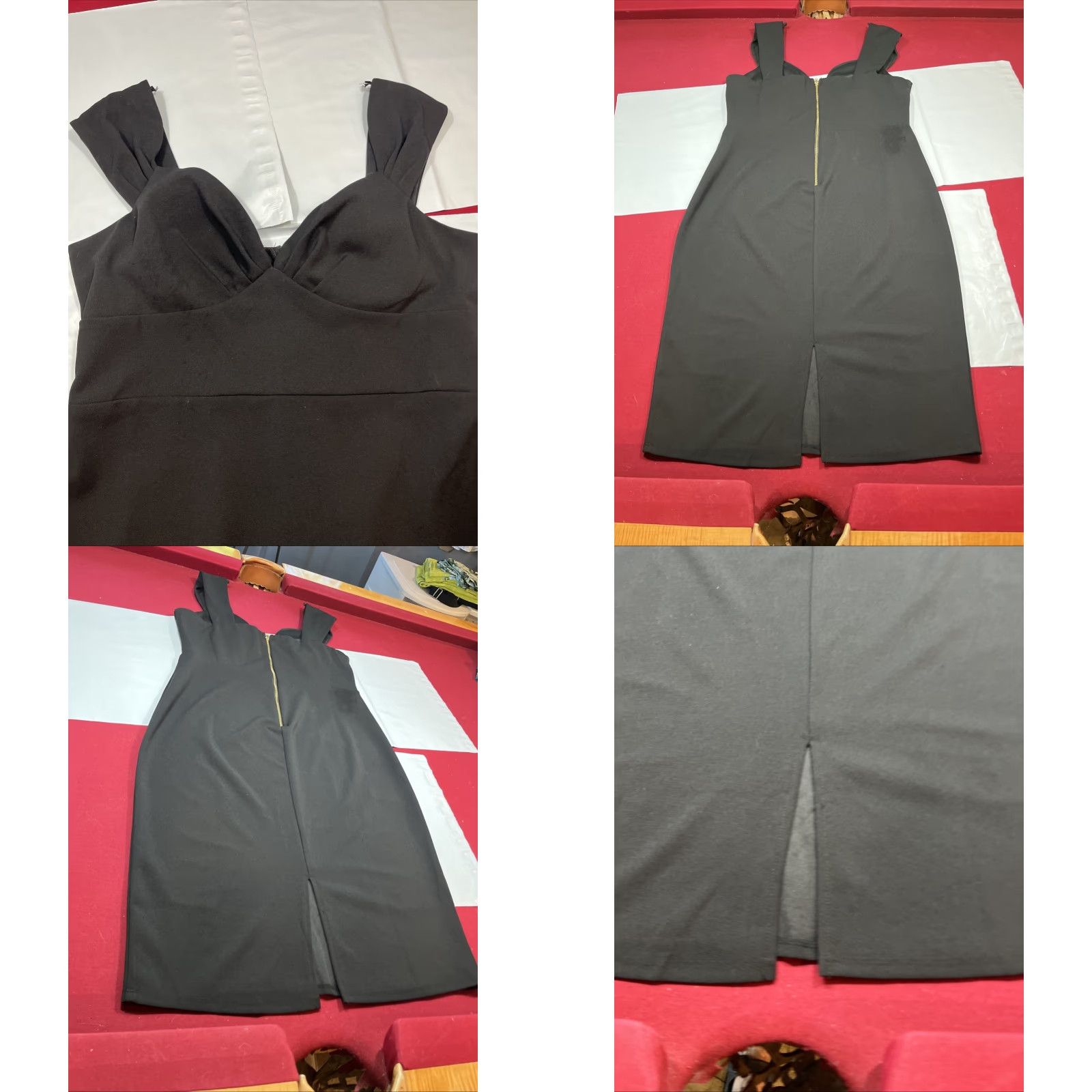 Vintage Premier Amour BLACK FORMAL DRESS Sleeveless SIZE 14 Padded Bra Shoulder Straps Size XL / US 12-14 / IT 48-50 - 8 Thumbnail