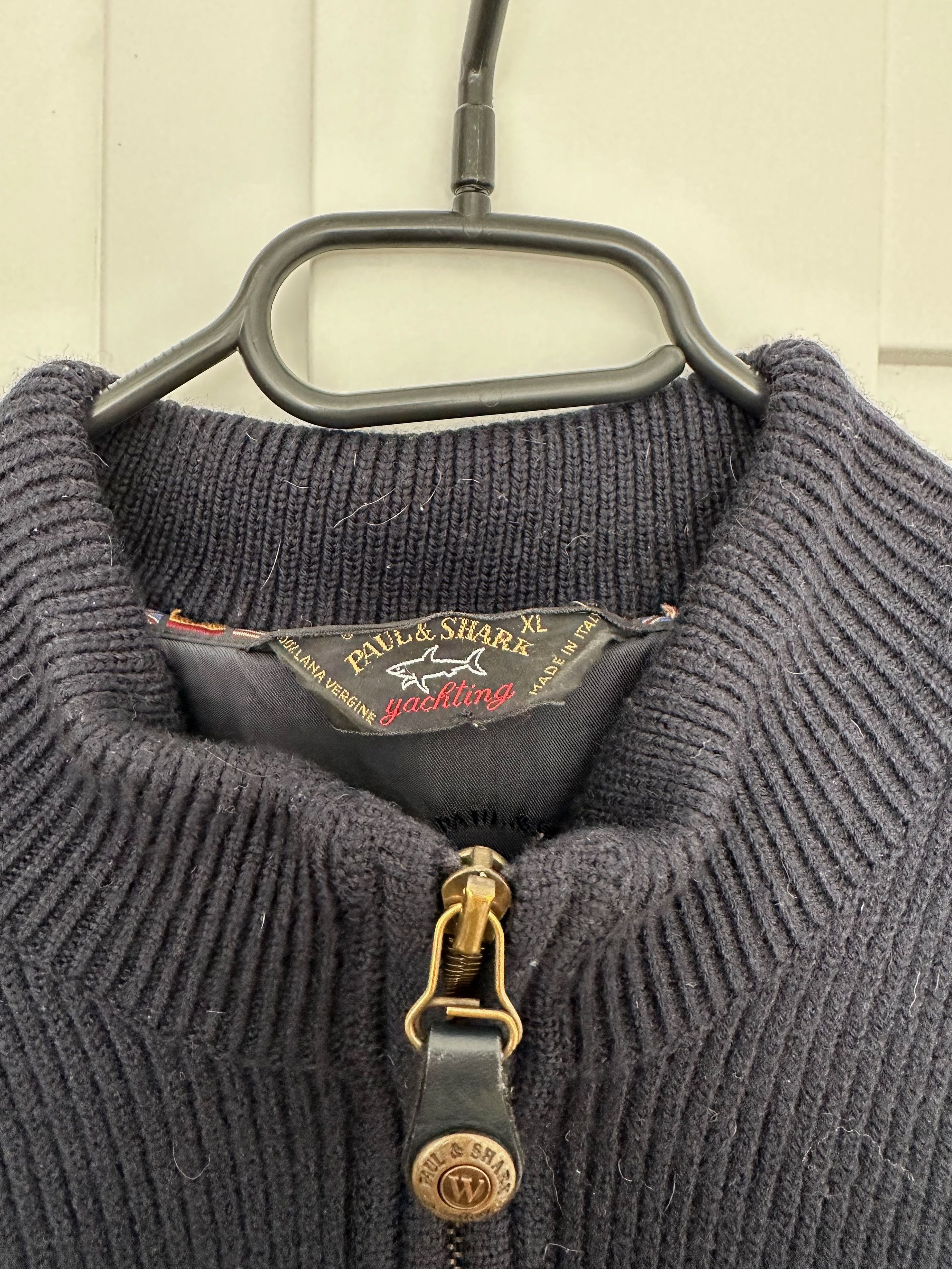 Paul & Shark Paul & Shark Yachting vintage wool bomber jacket knit blue Size US L / EU 52-54 / 3 - 5 Thumbnail