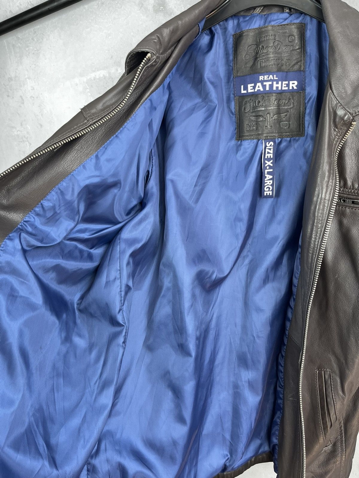 Japanese Brand × Leather × Superdry Superdry leather jacket Size US XL / EU 56 / 4 - 17 Thumbnail