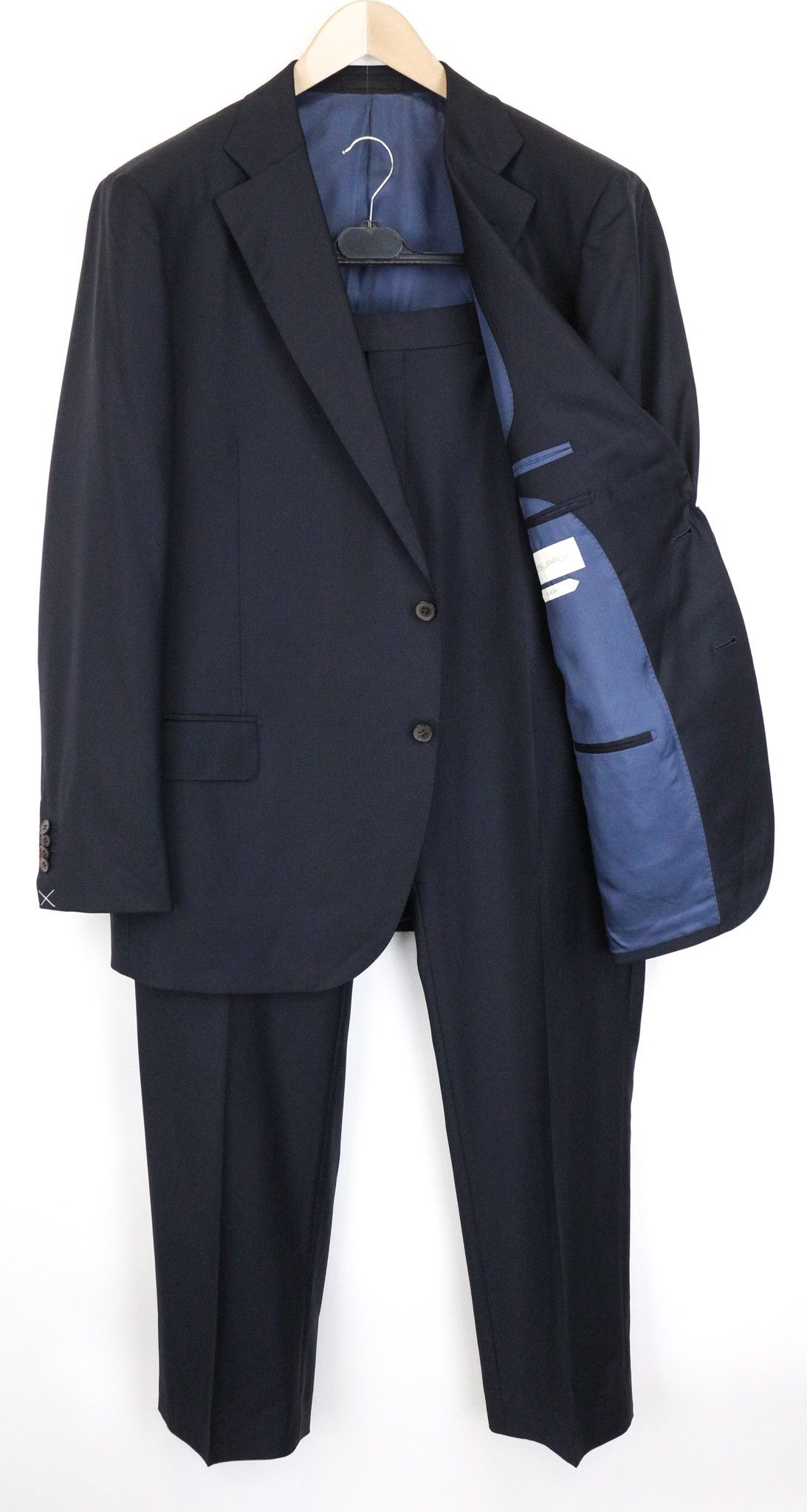 Suitsupply LAZIO UK52R Blueline Blue Wool 2 Piece Suit 75765 Size 36R - 1 Thumbnail