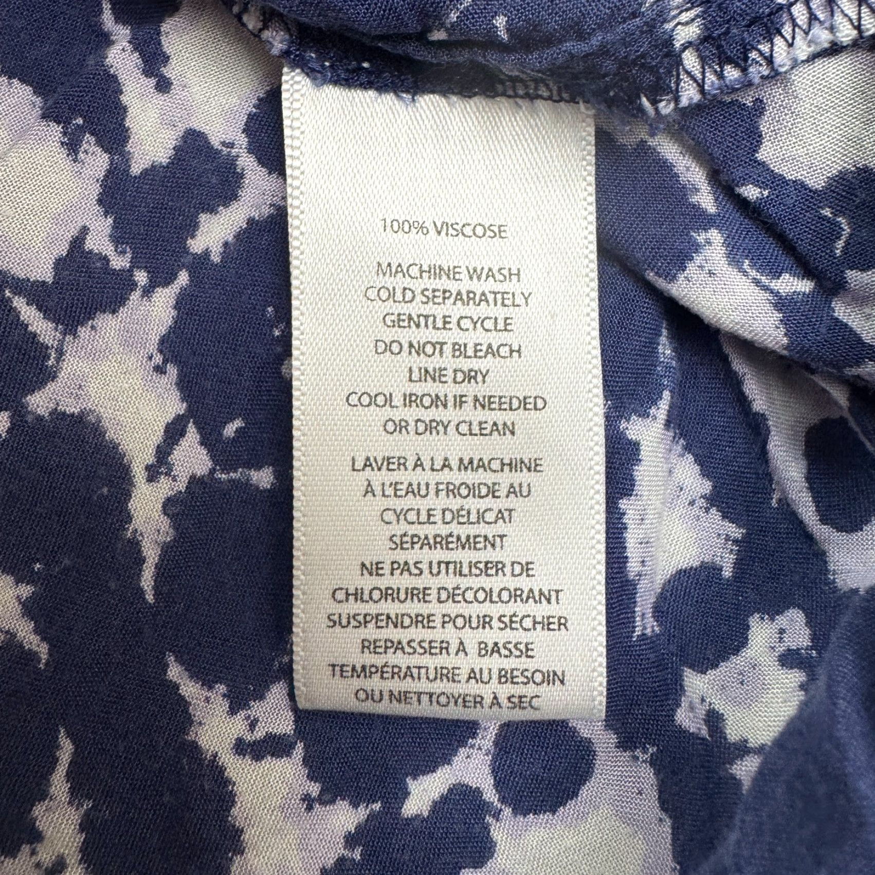 Vintage VINTAGE Beach Lunch Lounge Blouse Shirt Womens 1X Blue White Boho Tie-Dye Dolman Sleeve V-Neck Casual Beach Peasant Top Mens? Size XL / US 12-14 / IT 48-50 - 7 Thumbnail