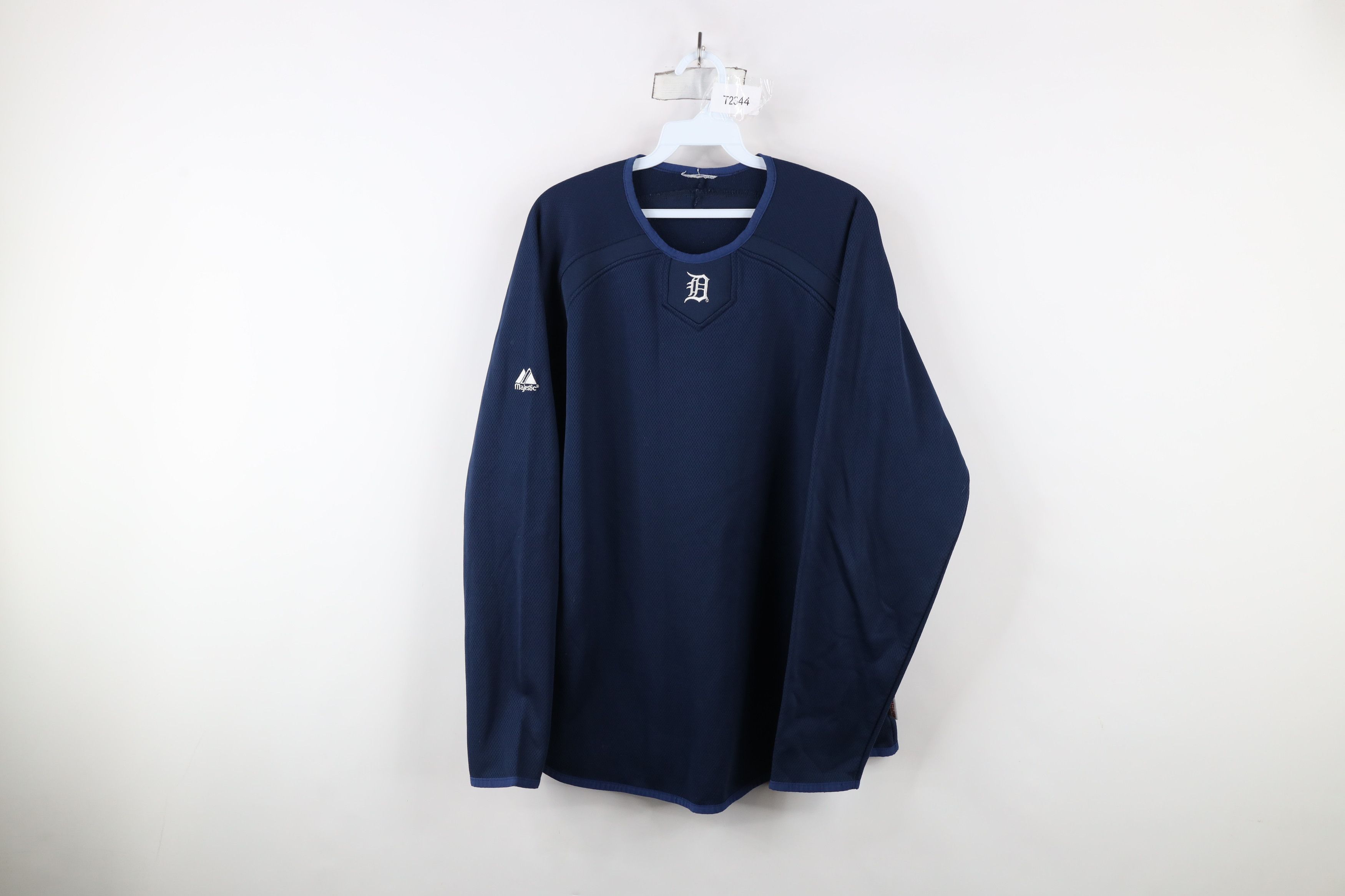 Majestic × Vintage Vintage Majestic Knit Detroit Tigers Baseball Sweatshirt Size US L / EU 52-54 / 3 - 1 Thumbnail