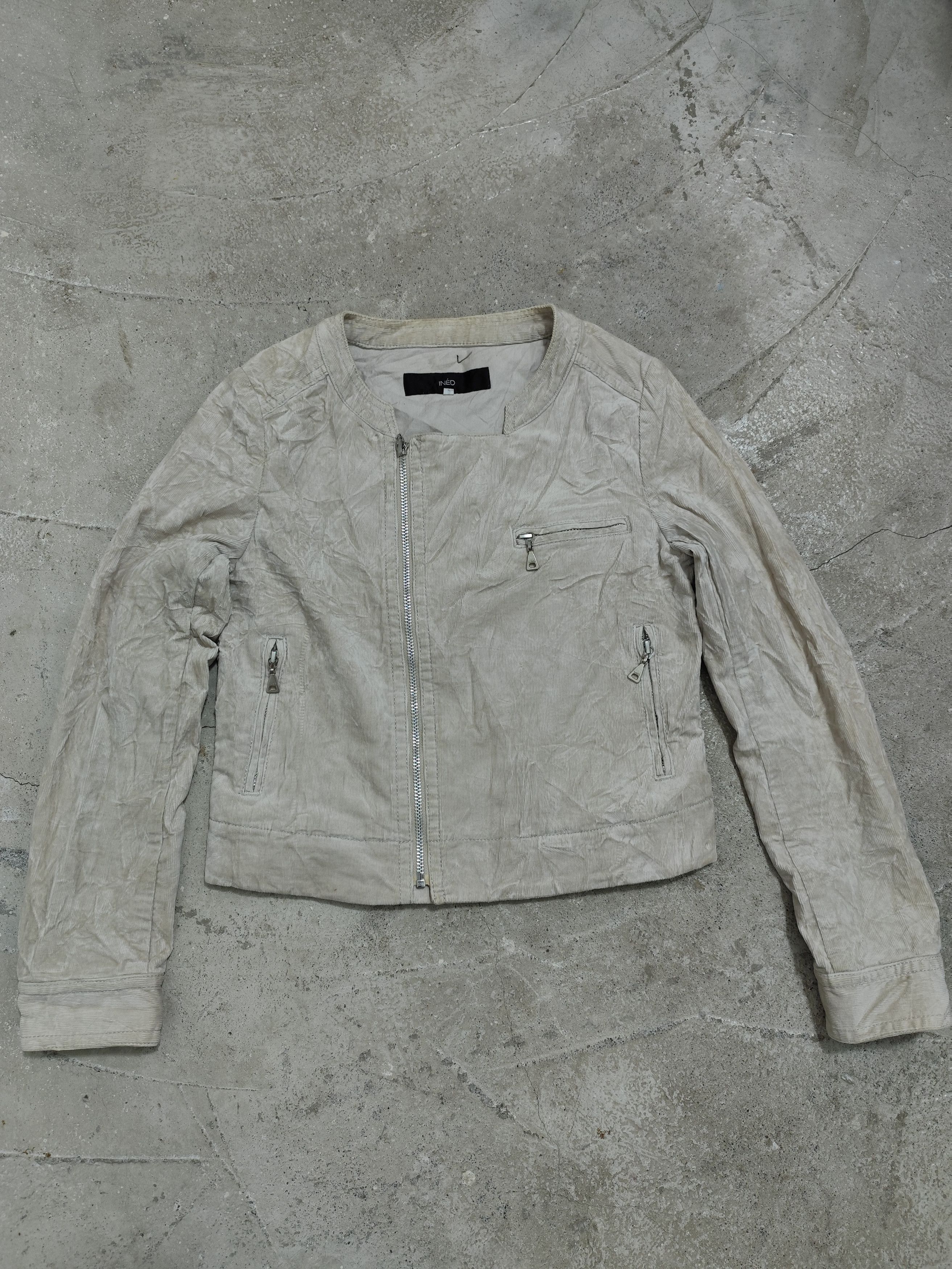 Yohji Yamamoto Vintage Ined By Yohji Yamamoto Corduroy asymmetrical jacket Size US S / EU 44-46 / 1 - 1 Thumbnail
