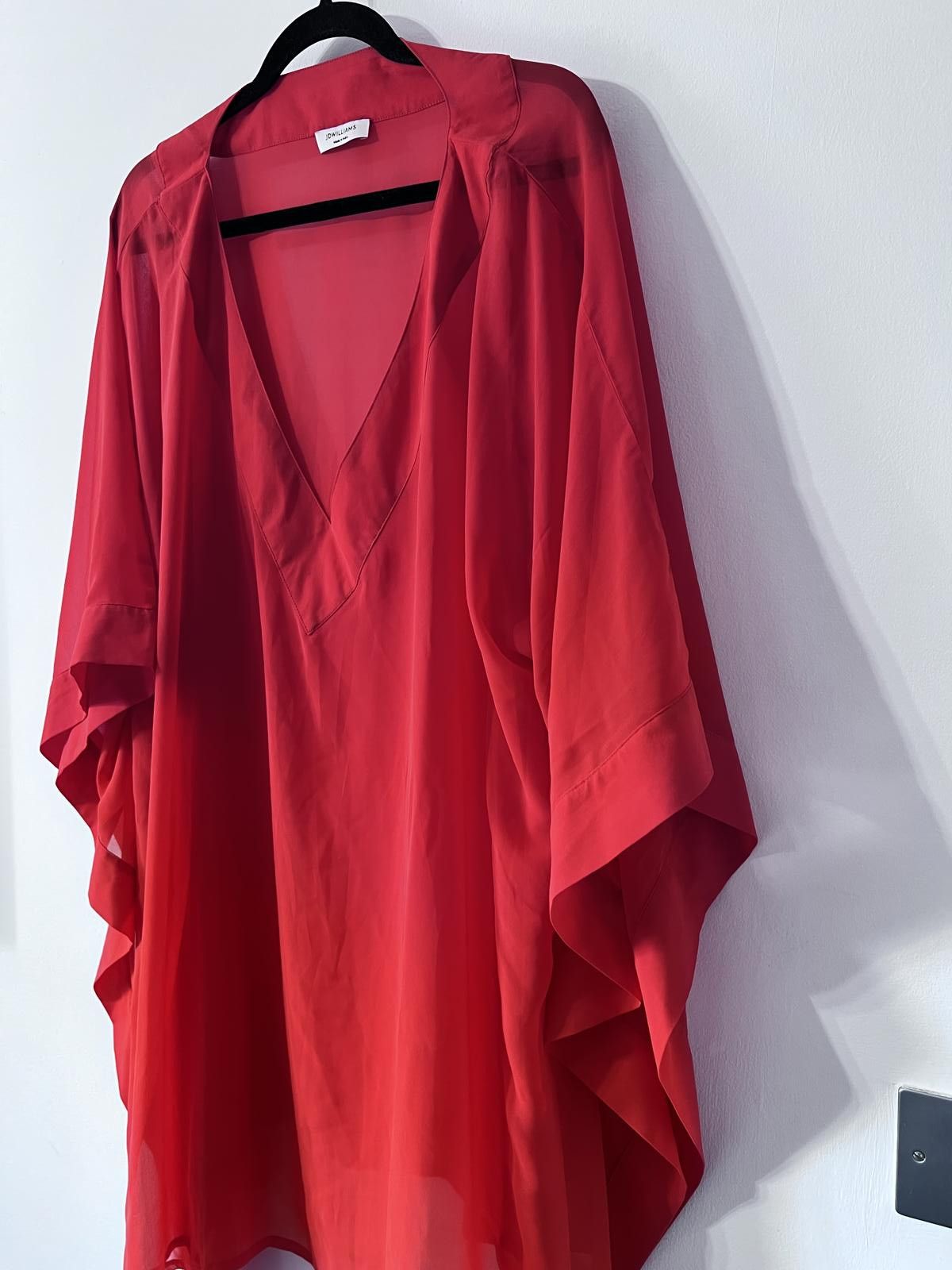 Other JD Williams Red Sheer Kaftan – UK 24/26 Size 3XL / US 20-22 - 3 Thumbnail