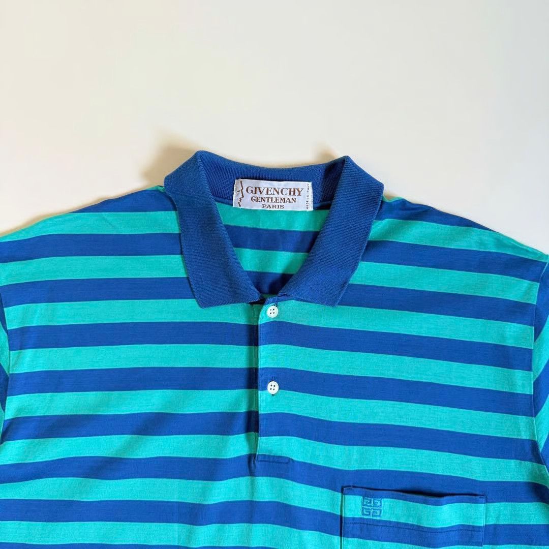 Givenchy GIVENCHY 1980s Striped Short Sleeve Polo Shirt Size US L / EU 52-54 / 3 - 12 Thumbnail