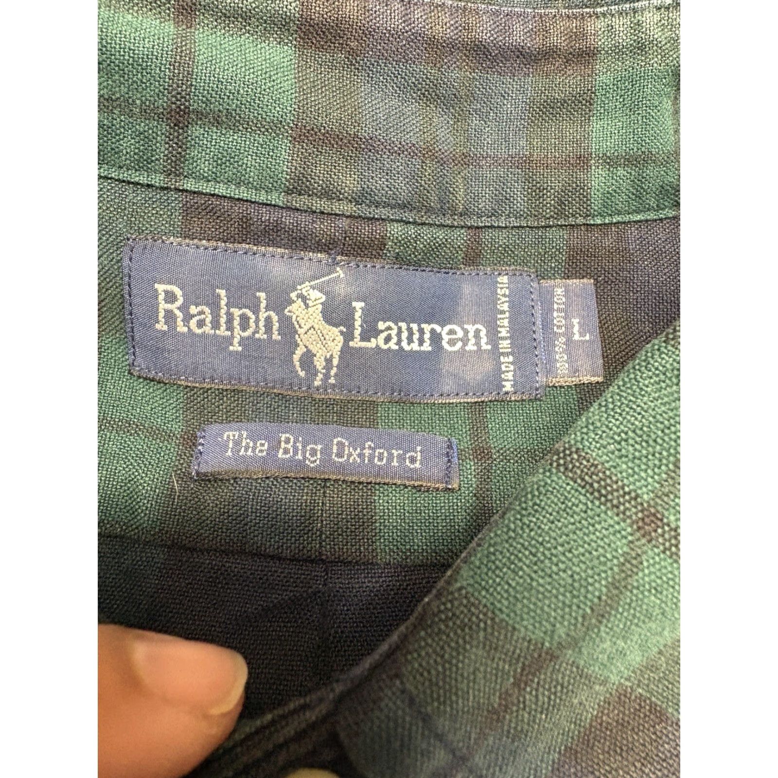 Ralph Lauren Ralph Lauren The Big Oxford Shirt Mens L Blackwatch Plaid Button-Up Shirt Size US L / EU 52-54 / 3 - 4 Thumbnail