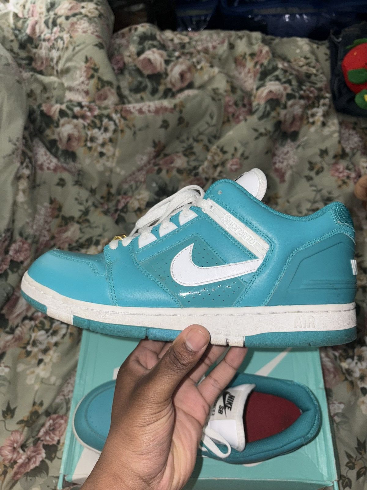 Nike × Supreme Supreme Nike Sb Af2 Low “Teal” Size US 12 / EU 45 - 8 Thumbnail