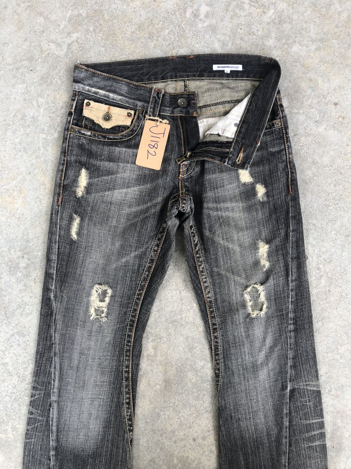 semanticdesign Semantic Design Flared Jeans Distressed Jeans Size US 32 / EU 48 - 7 Thumbnail