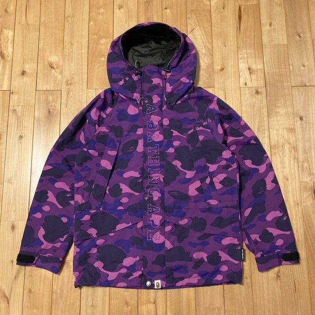 Bape BAPE Purple camo hoodie snowboard jacket a bathing ape Size US M / EU 48-50 / 2 - 1 Thumbnail