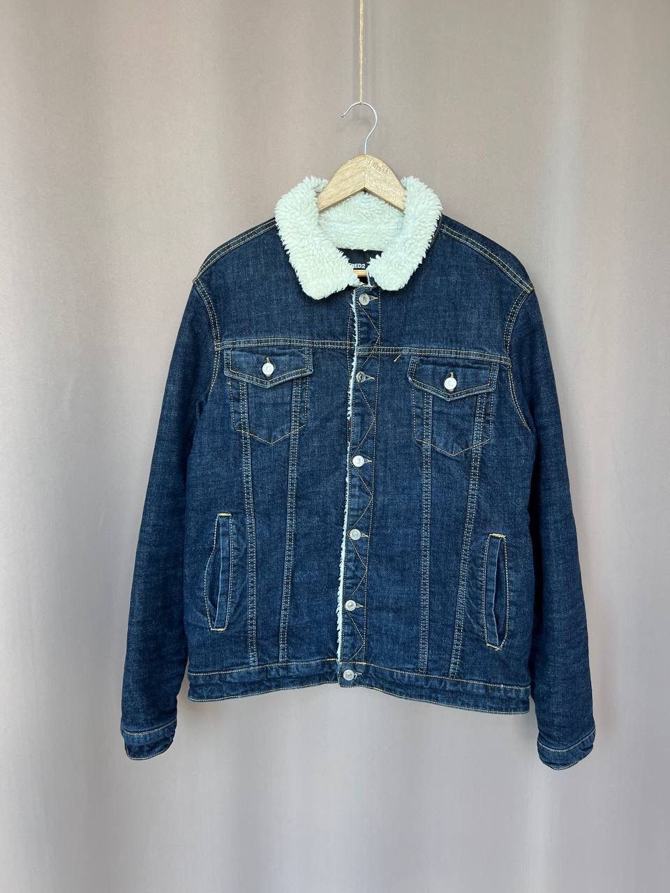Dsquared2 Dsquared2 Denim Jacket Size 50 or S/M Sherpa Fur Collar Size US M / EU 48-50 / 2 - 1 Thumbnail