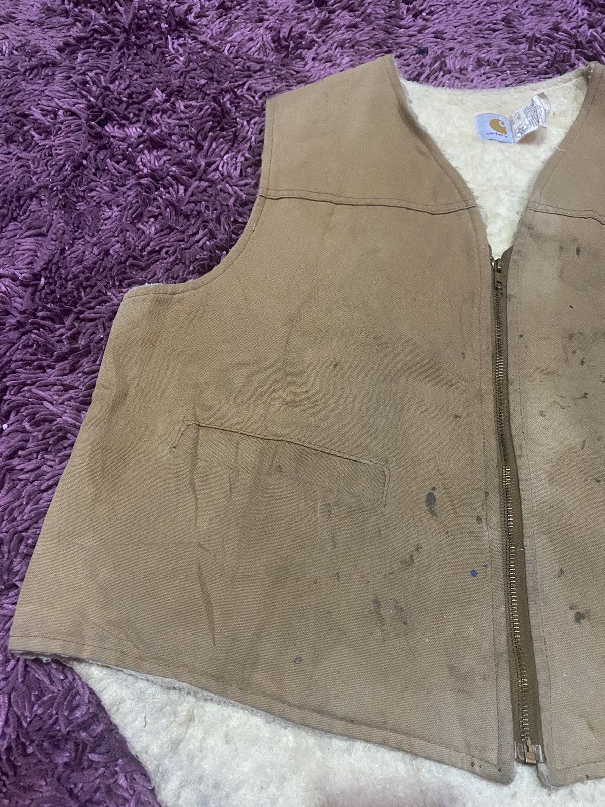 Carhartt × Vintage Vintage 90s Carhartt Vest Sherpa Inner Size US XXL / EU 58 / 5 - 4 Thumbnail