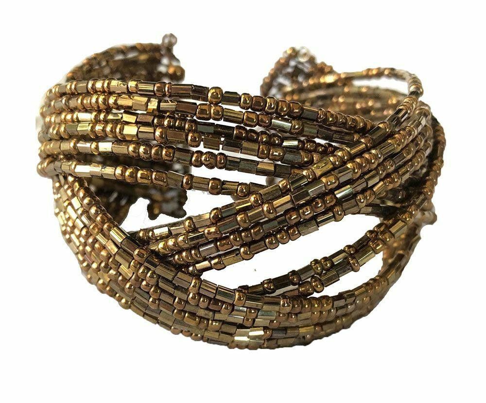 Designer New Gold Rigid Shakira Bracelet. Size ONE SIZE - 1 Thumbnail