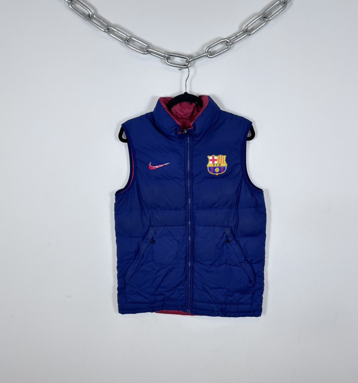 Nike Nike Barcelona FC Reversible Football Down Puffer Vest Size US S / EU 44-46 / 1 - 1 Thumbnail
