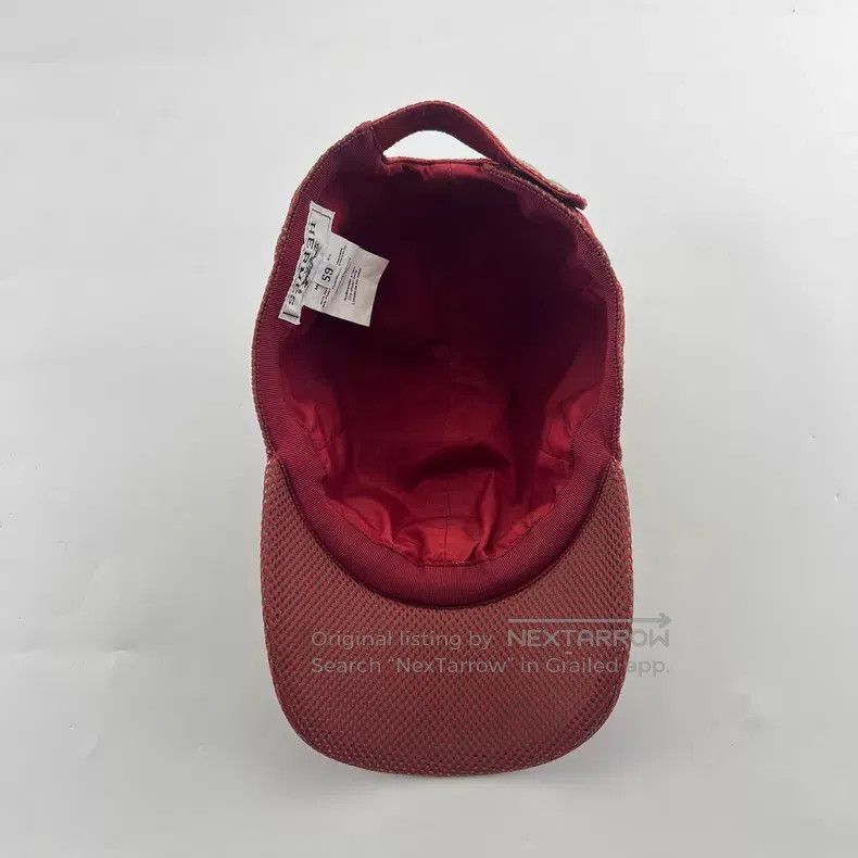 Hermes Hermes size 59 Red Honeycomb Metal Double Snap Buckle Baseb Size ONE SIZE - 5 Thumbnail