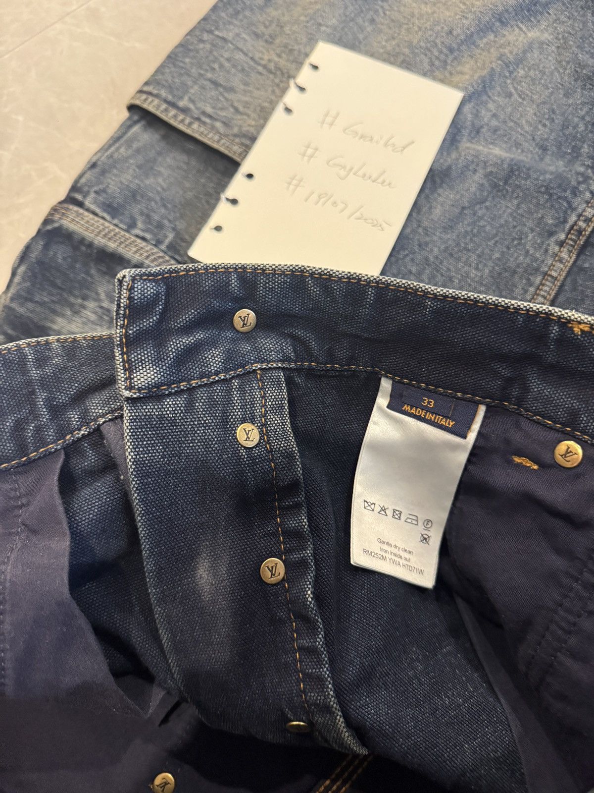Louis Vuitton Denim Workwear Shorts Size US 33 - 8 Thumbnail
