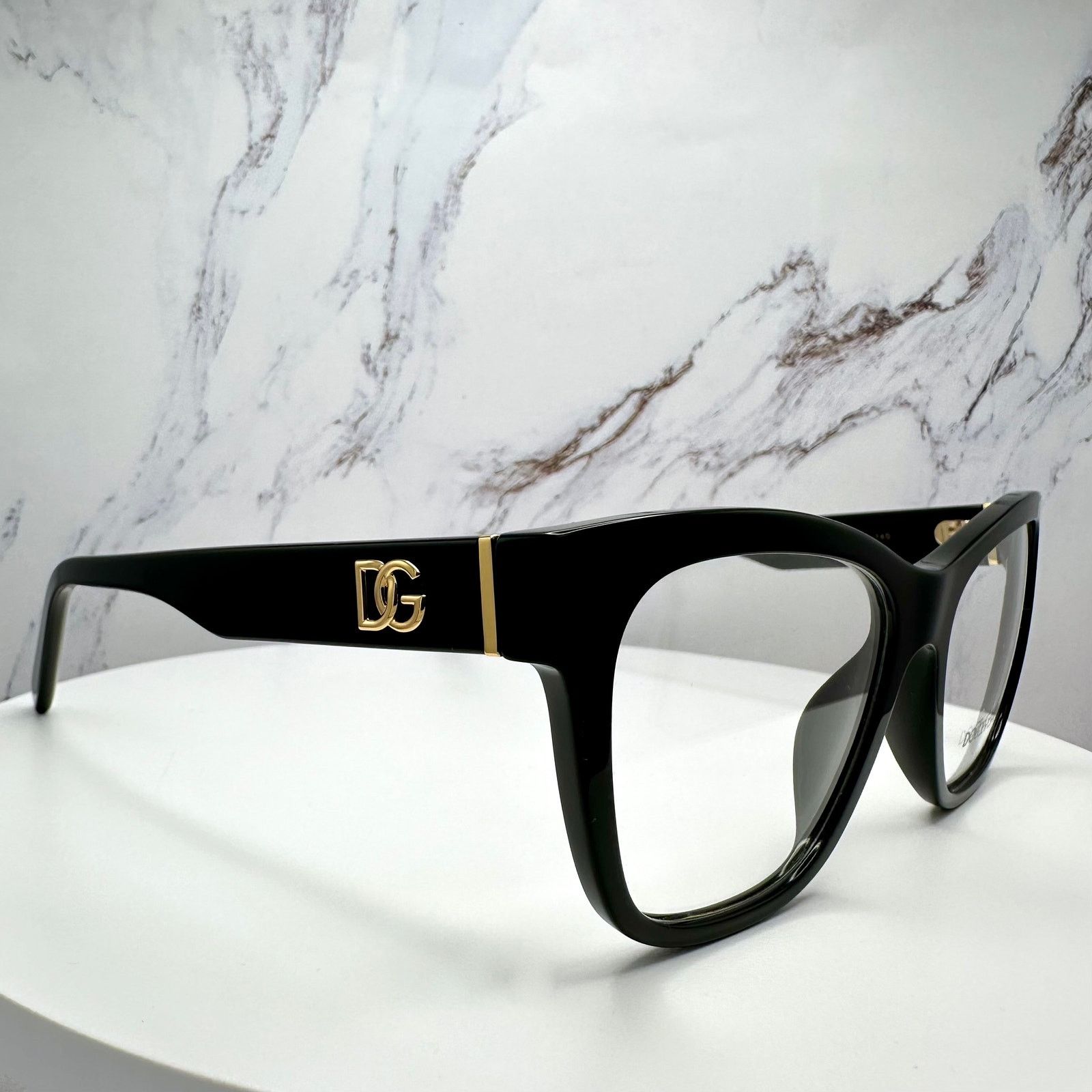 Dolce & Gabbana New Dolce&Gabbana Eyeglasses Black Square Gold Metal Frames Size ONE SIZE - 3 Thumbnail