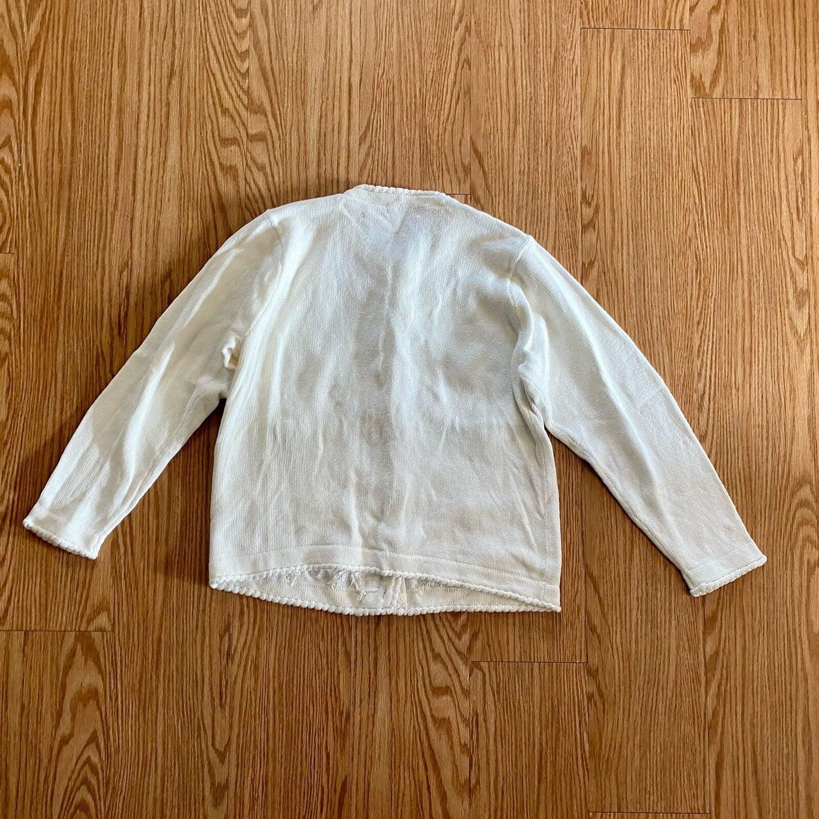 Other BP Design Vintage Ramie Knit White Sweater Womens XLarge Size XL / US 12-14 / IT 48-50 - 10 Thumbnail