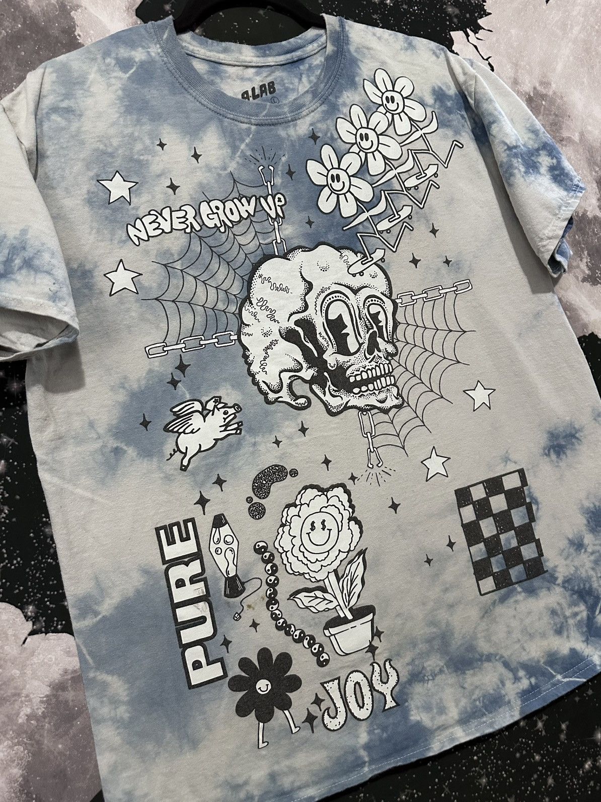 A.LAB A-Lab Never Grow Up Tie-Dye Shirt Size US L / EU 52-54 / 3 - 3 Thumbnail