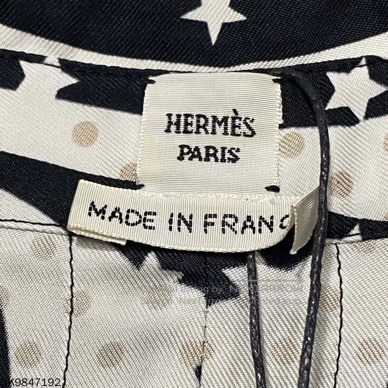 Hermes Hermes Black and white silk long sleeve shirt Size XS / US 0-2 / IT 36-38 - 5 Thumbnail