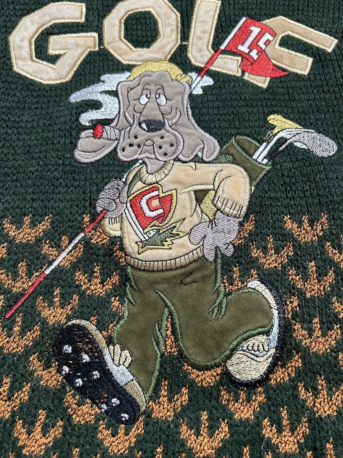 Vintage Vintage 80s Pagliano Wool Knit Embroidered Golf Sweater Size US XXL / EU 58 / 5 - 3 Thumbnail