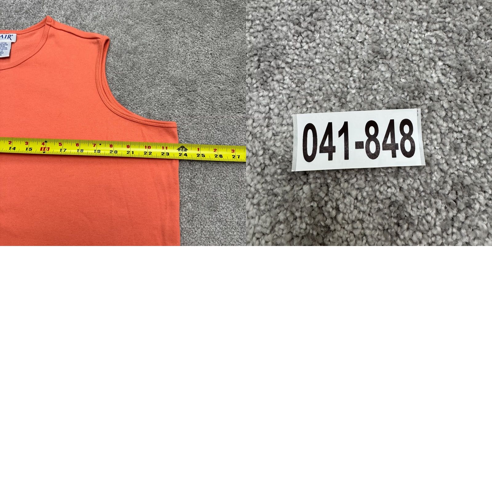 Blair Blair Tank Women XL Orange Crew Neck Sleeveless Cotton Blend Basic Top Vest Shirt Sleeveless Classic Size XL / US 12-14 / IT 48-50 - 8 Thumbnail