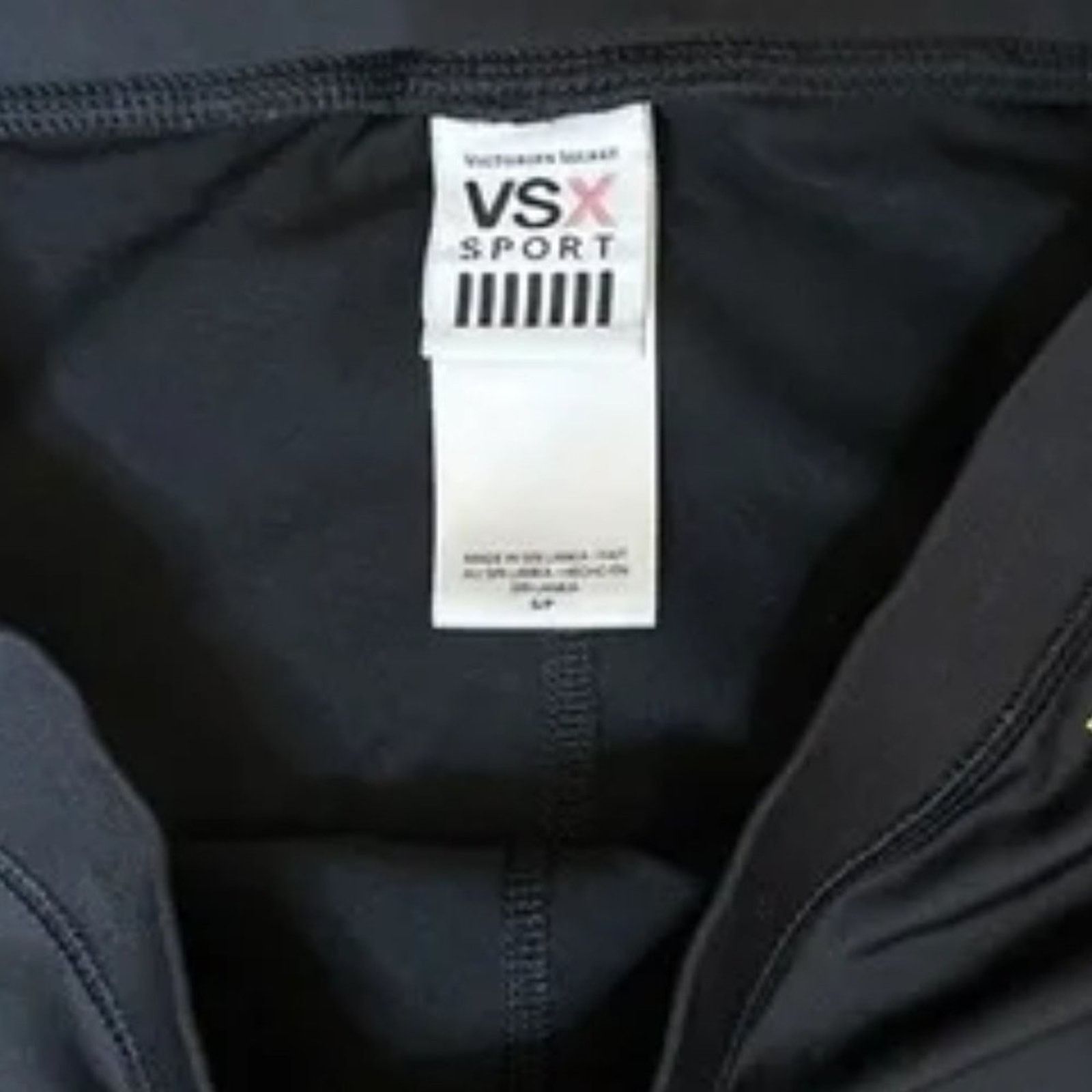 Victoria's Secret VICTORIA’S SECRET Black & Yellow Cropped Leggings Sz Sm Size 26" / US 2 / IT 38 - 4 Thumbnail