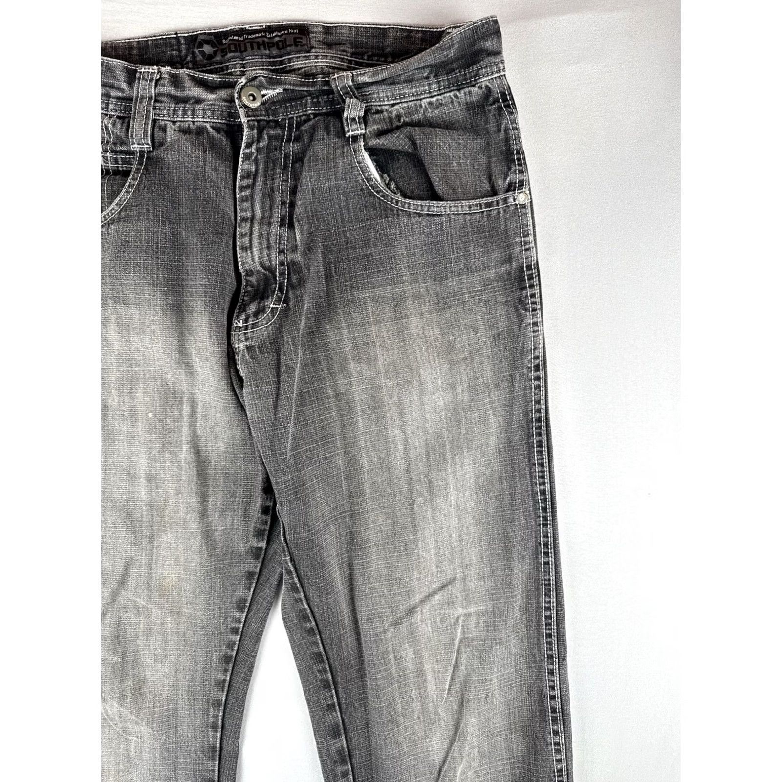 Southpole VINTAGE Southpole Jeans 32x30 Black Washed Baggy Denim 90s Hip Hop Streetwear Men Size US 32 / EU 48 - 5 Thumbnail