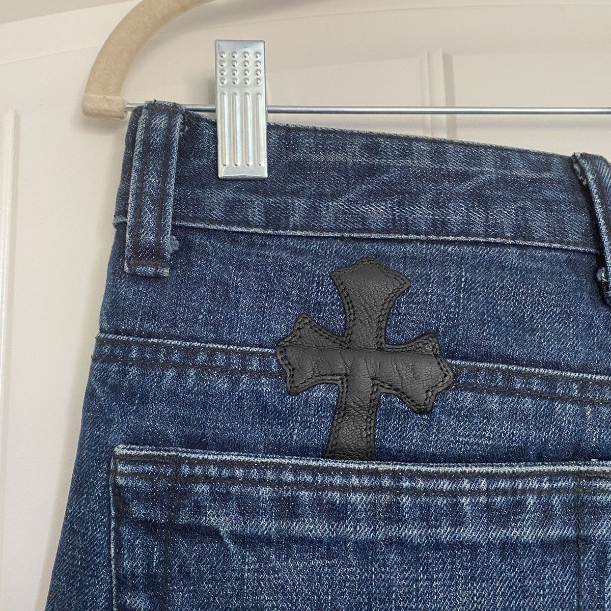 Chrome Hearts Chrome Hearts Cross Patch Denim Shorts Size US 29 - 5 Thumbnail