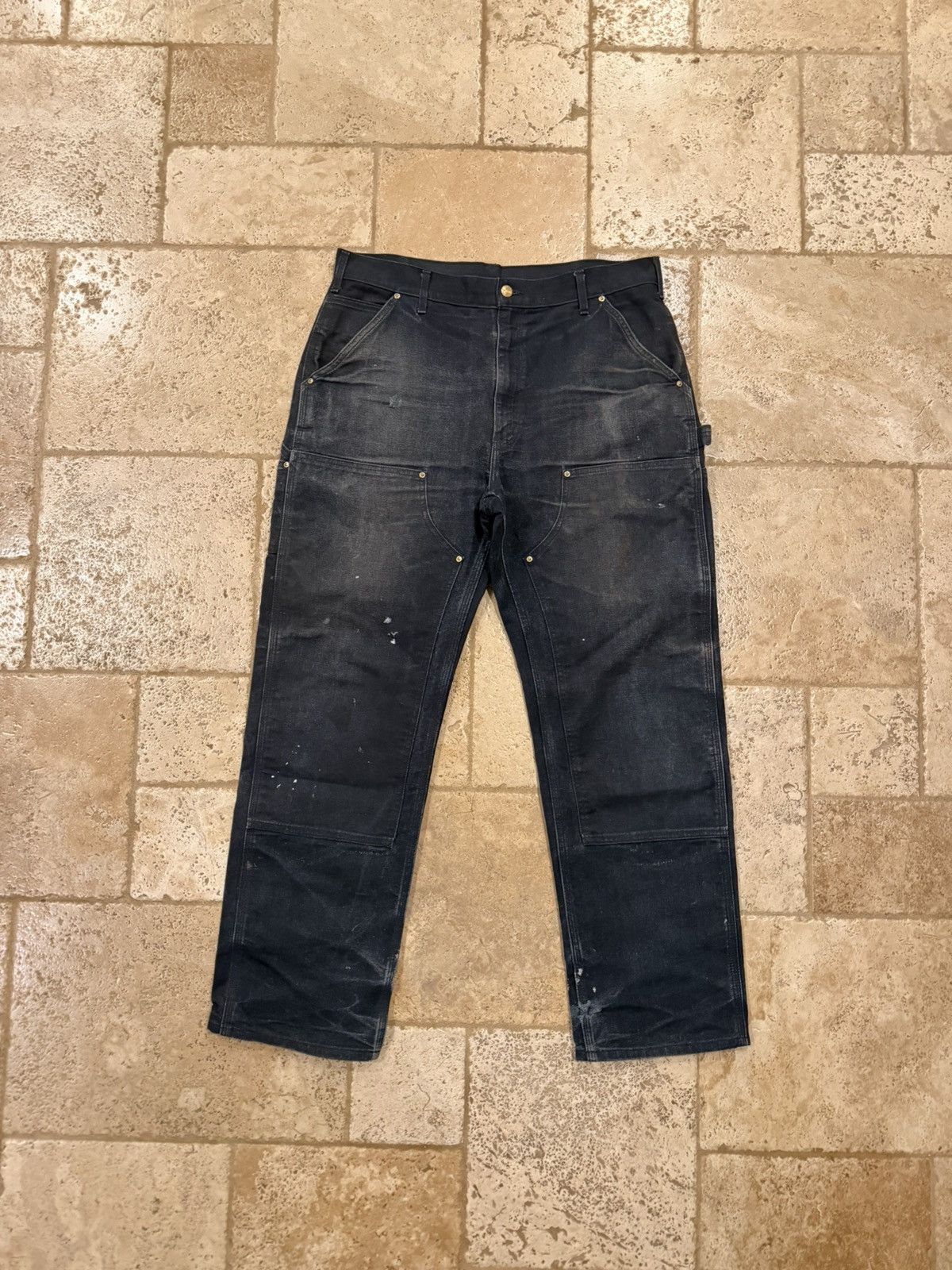 Carhartt Vintage Carhartt Carpenter Double Knees Distress Black Pants Size US 36 / EU 52 - 5 Thumbnail