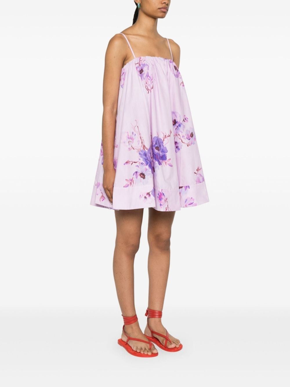 Zimmermann oc11z0525 Lightburst Floral Print Mini Dress in Multicolor Size S / US 4 / IT 40 - 3 Thumbnail