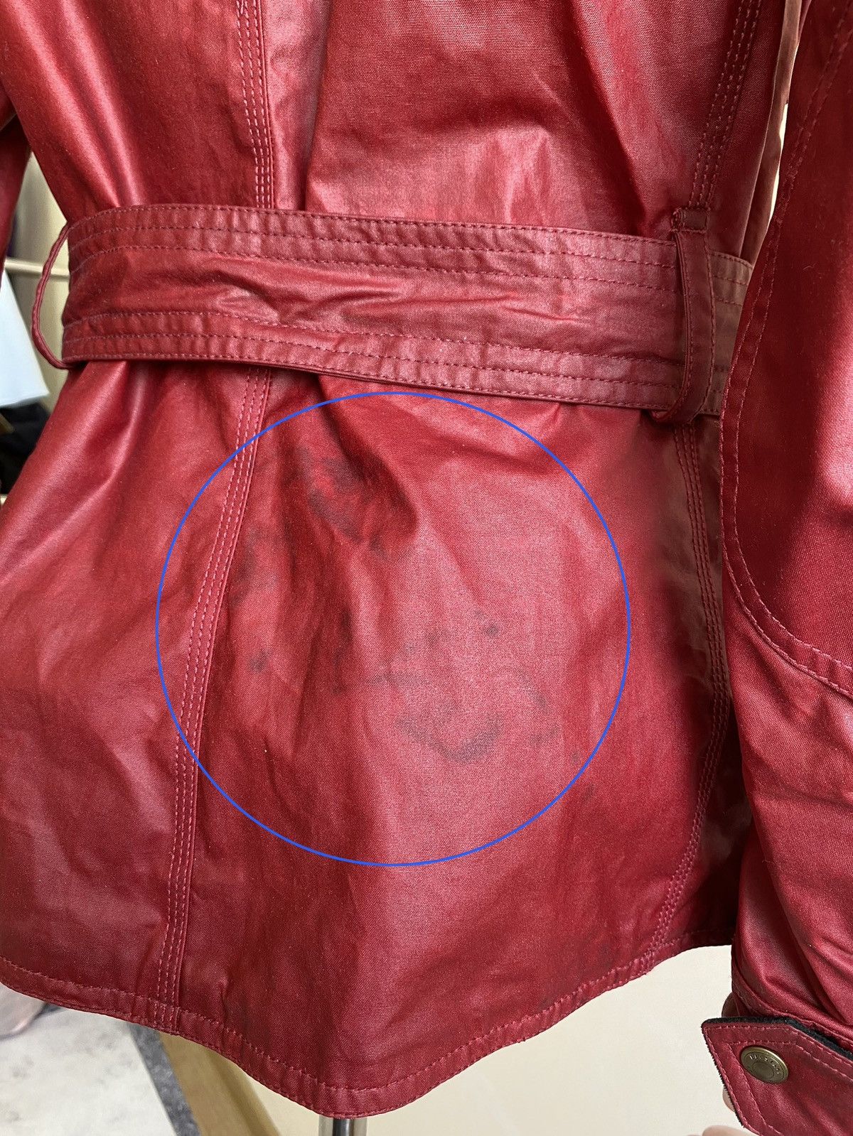Belstaff Belstaff Womens Red Waxed Roadmaster Belted Jacket Size 40 Size S / US 4 / IT 40 - 13 Thumbnail