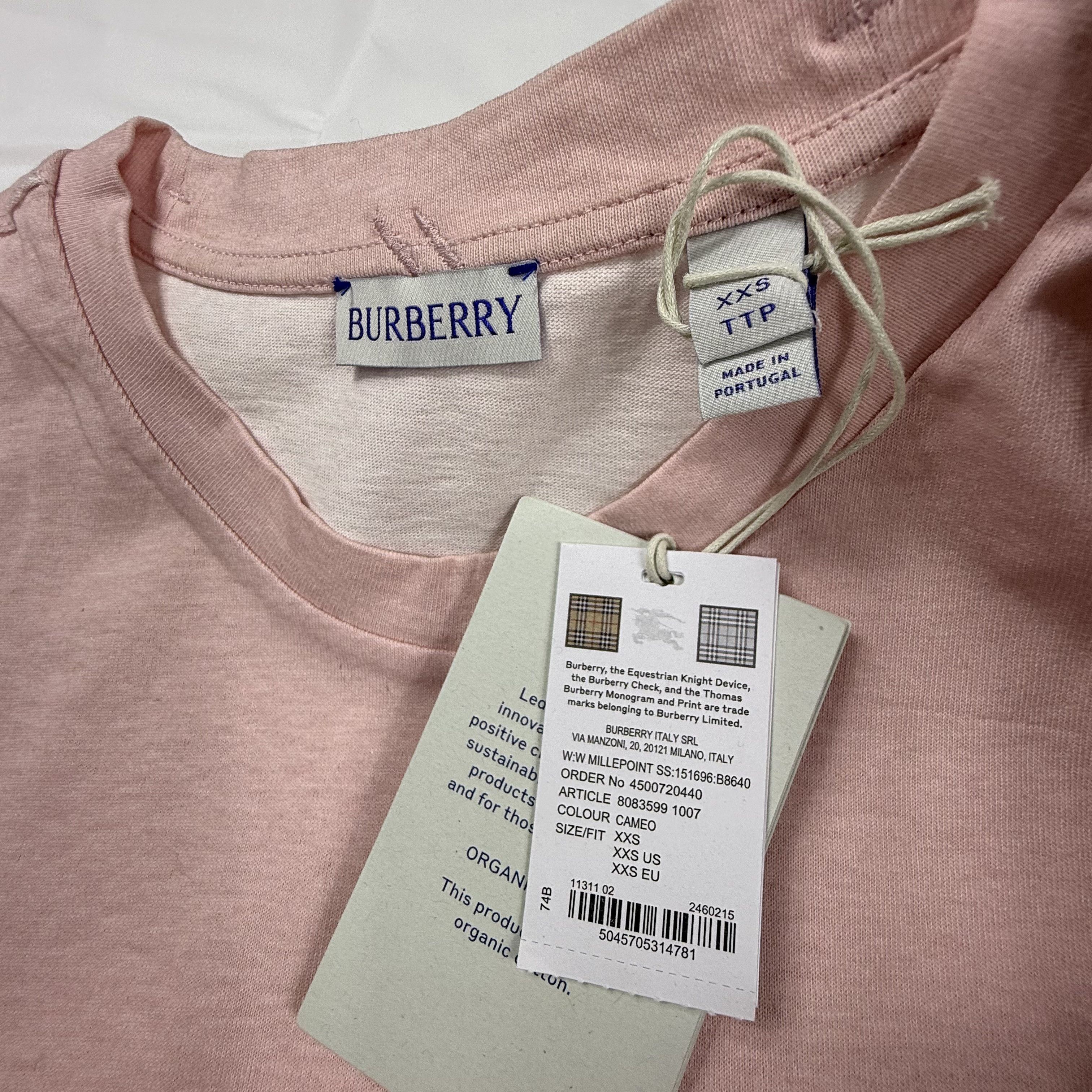 Burberry Burberry Mens Millepoint T-Shirt Pink Equestrian Knight Size US XS / EU 42 / 0 - 4 Thumbnail