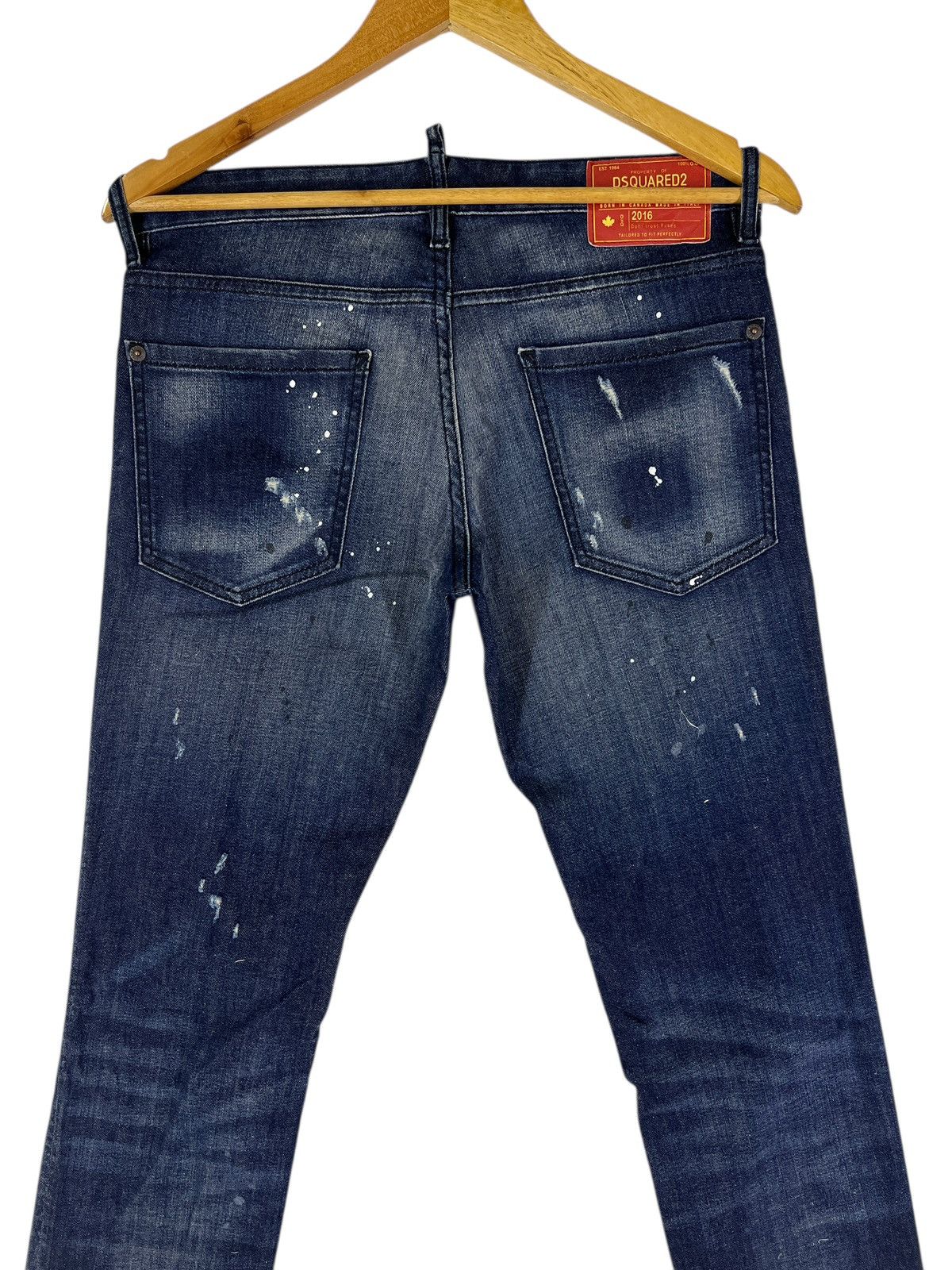 Dsquared2 🔥 Dsquared2 distressed denim jeans paint splatter Size US 31 - 7 Thumbnail
