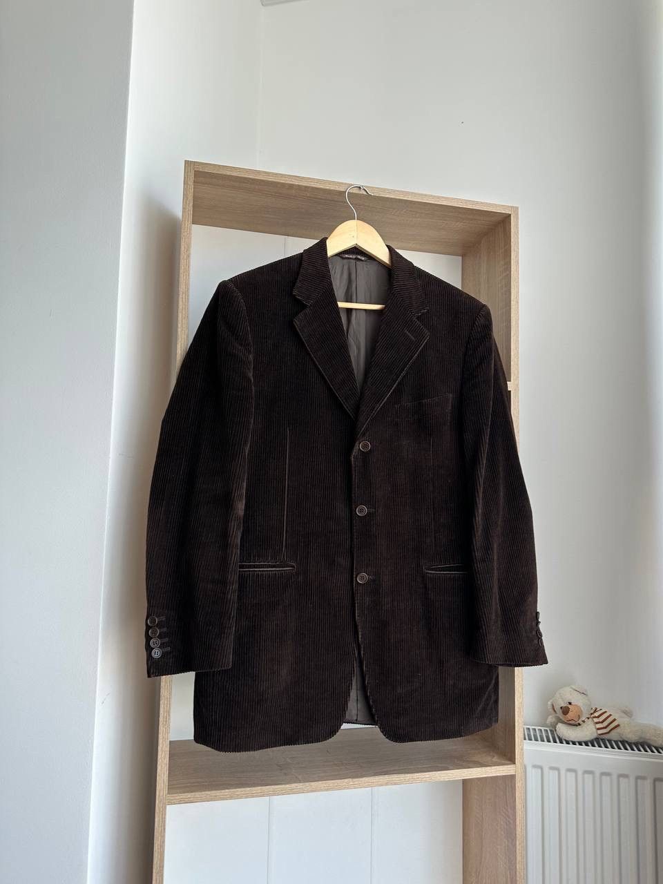 Canali × Vintage Vintage Men’s Brown Velvet Smoking Jacket Blazer Canali Size 50R - 17 Thumbnail