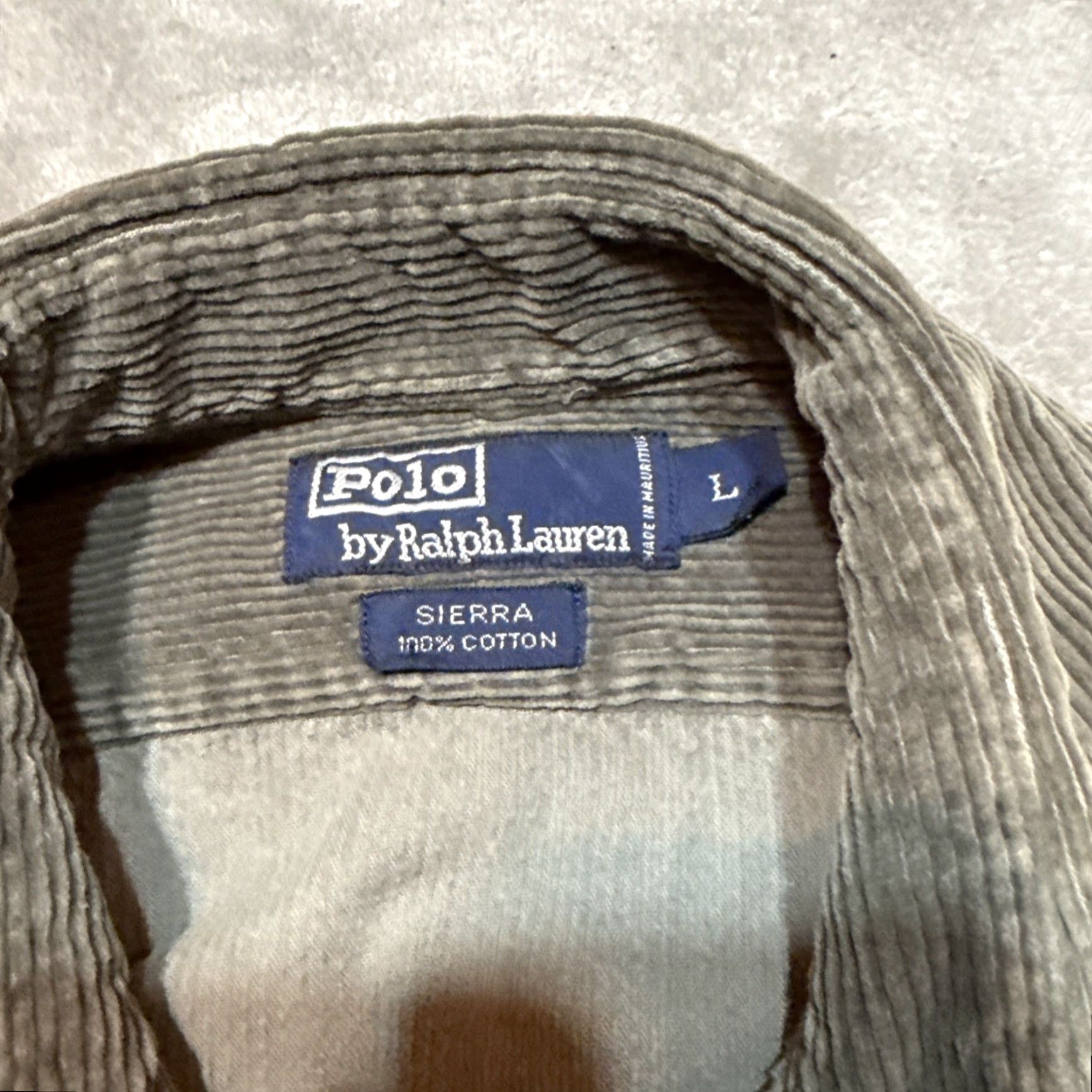 Polo Ralph Lauren VINTAGE Polo Ralph Lauren Sierra Shirt Mens L Green Corduroy Elbow Patch Shacket Safari/Military Button-Up Casual? Size US L / EU 52-54 / 3 - 5 Thumbnail