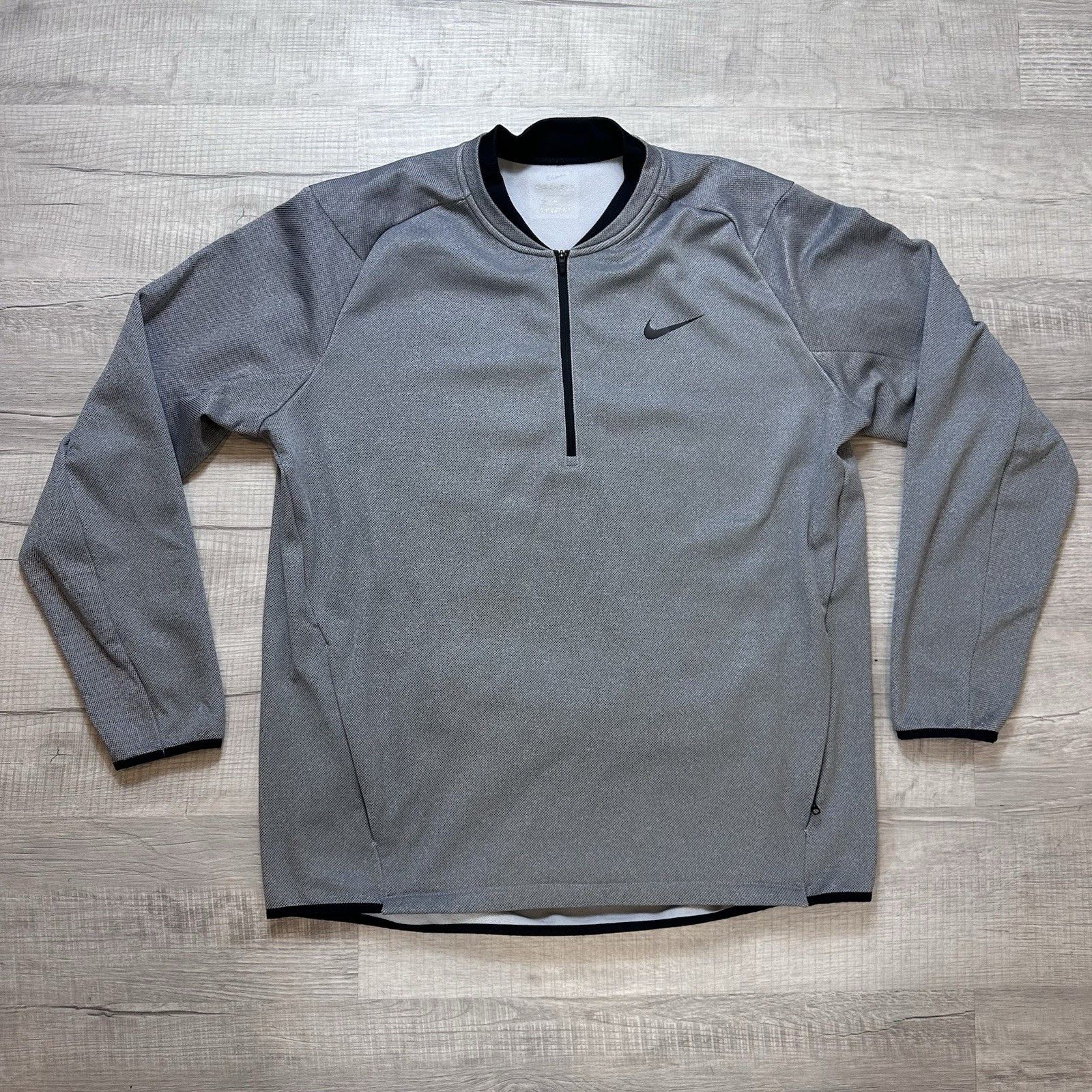 Nike Nike Men's Gray Long Sleeve Therma Dri Fit 1/4 Zip XL Size US XL / EU 56 / 4 - 1 Thumbnail