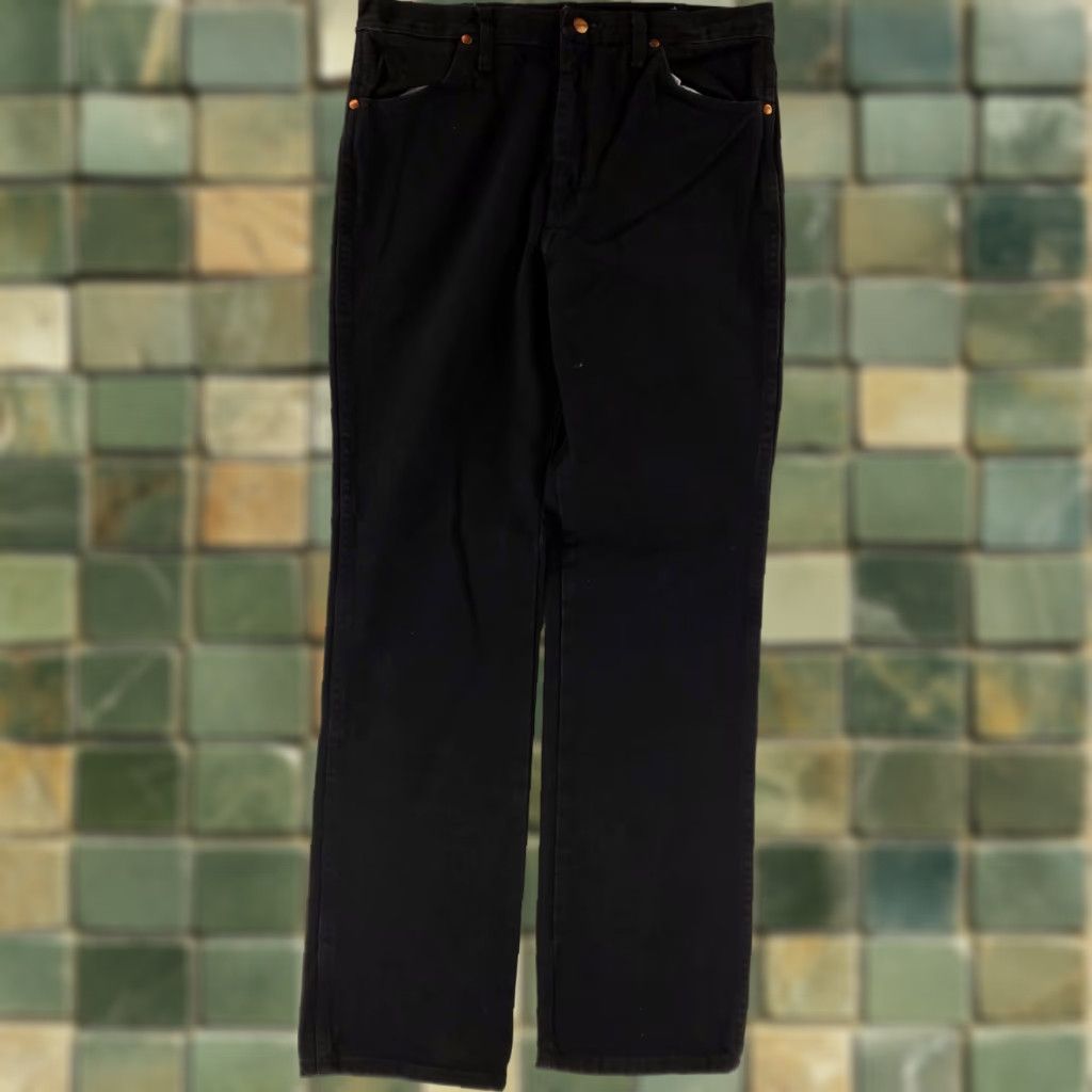 Wrangler VINTAGE Wrangler Jeans 936WBK Slim Cowboy Cut Black Mens 34x34 NWT Jeans 90s Mens Jeans Size US 34 / EU 50 - 1 Thumbnail
