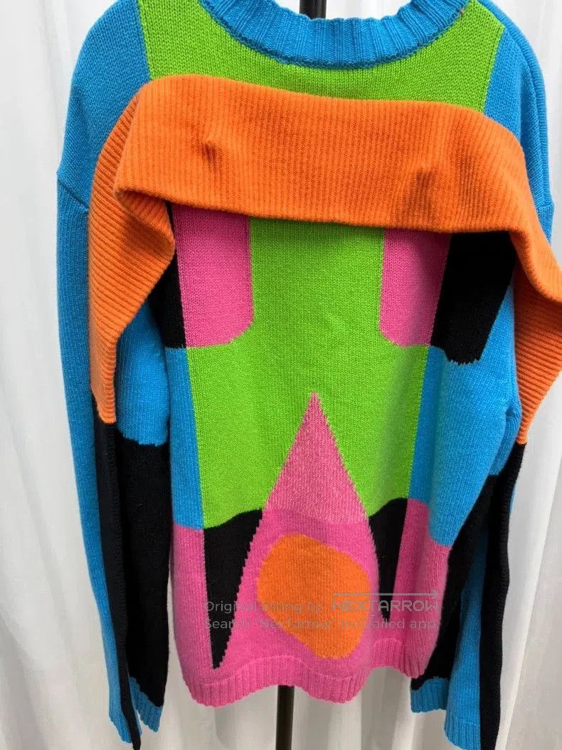 Walter Van Beirendonck Colorful Patterned Oversized Sweater. Size US M / EU 48-50 / 2 - 7 Thumbnail