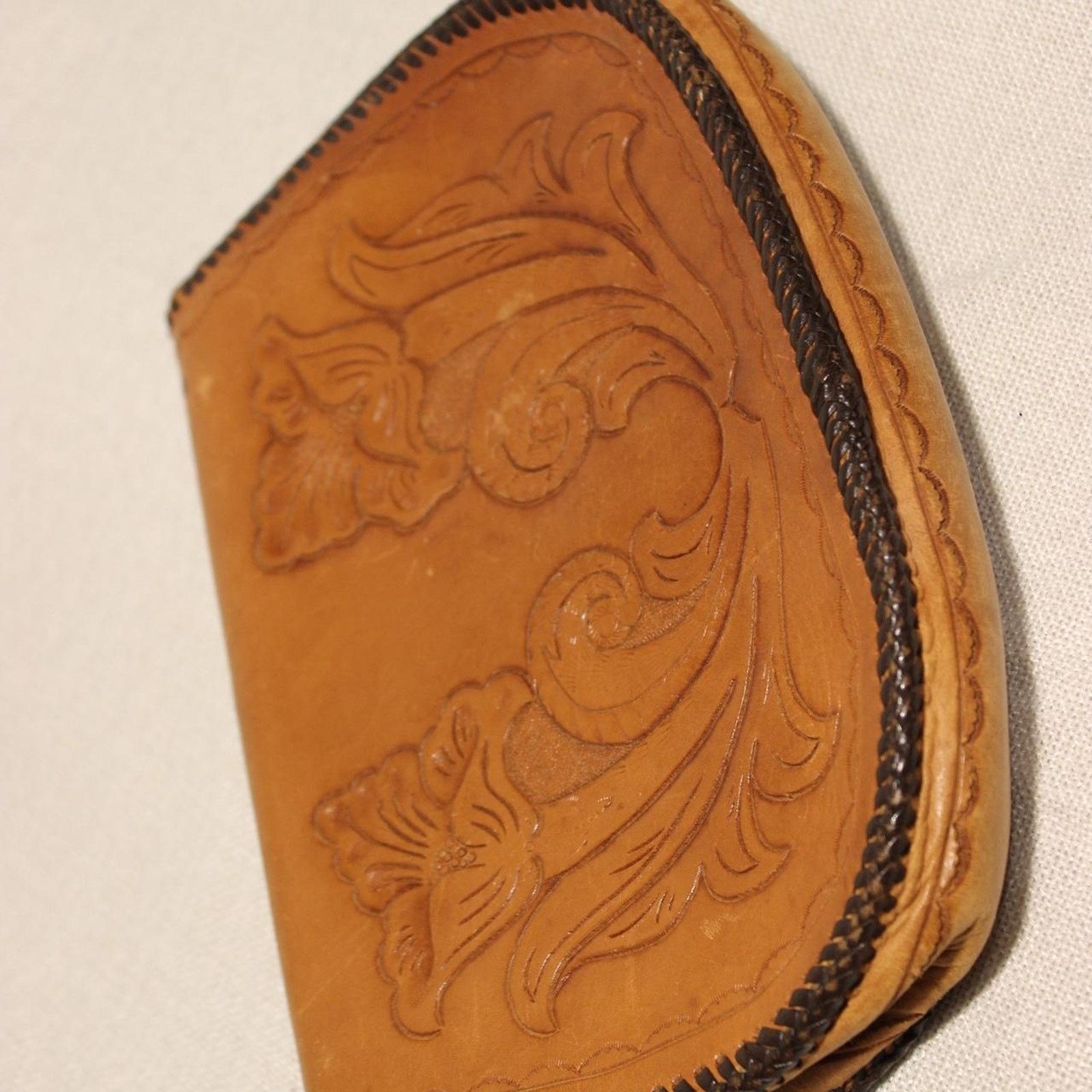 Other Vintage Stamped Leather Clutch Purse Size ONE SIZE - 3 Thumbnail