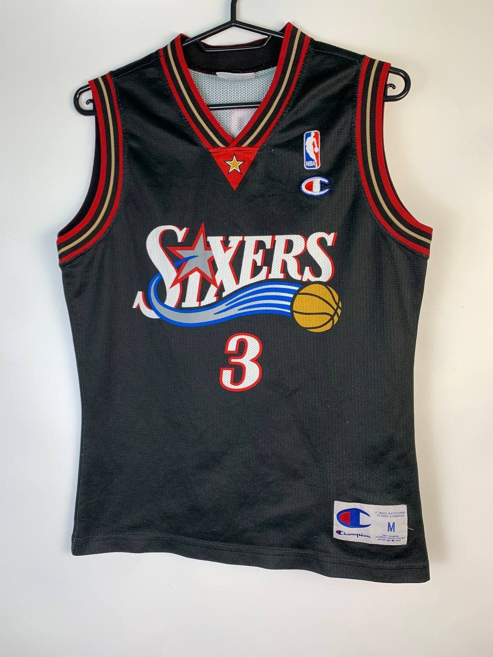 Champion × NBA × Vintage #3 Allen Iverson Champion Philadelphia Basketball Jersey Size US XXS / EU 40 - 1 Thumbnail