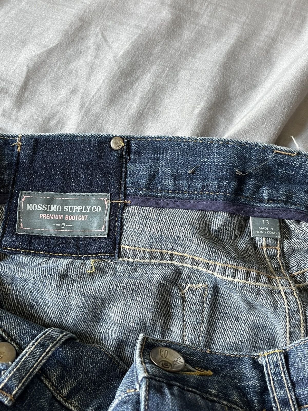 Other Y2K Mossimo Bootcut Jeans Distressed Hem (Sz 13) Size 34" / US 12 / IT 48 - 3 Thumbnail