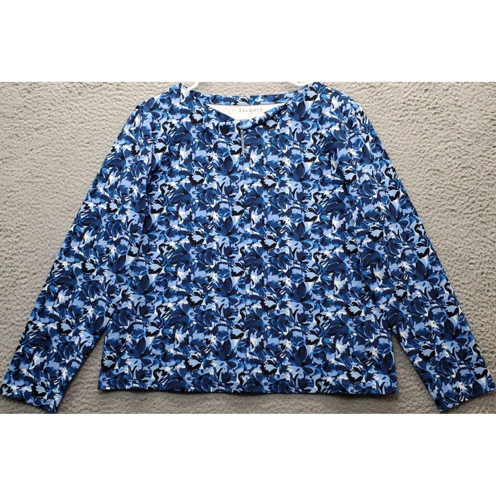 Talbots Talbots Blouse Women Size M Multicolor Floral Cotton Stretch Long Sleeve Pullover Shirt Size M / US 6-8 / IT 42-44 - 2 Thumbnail