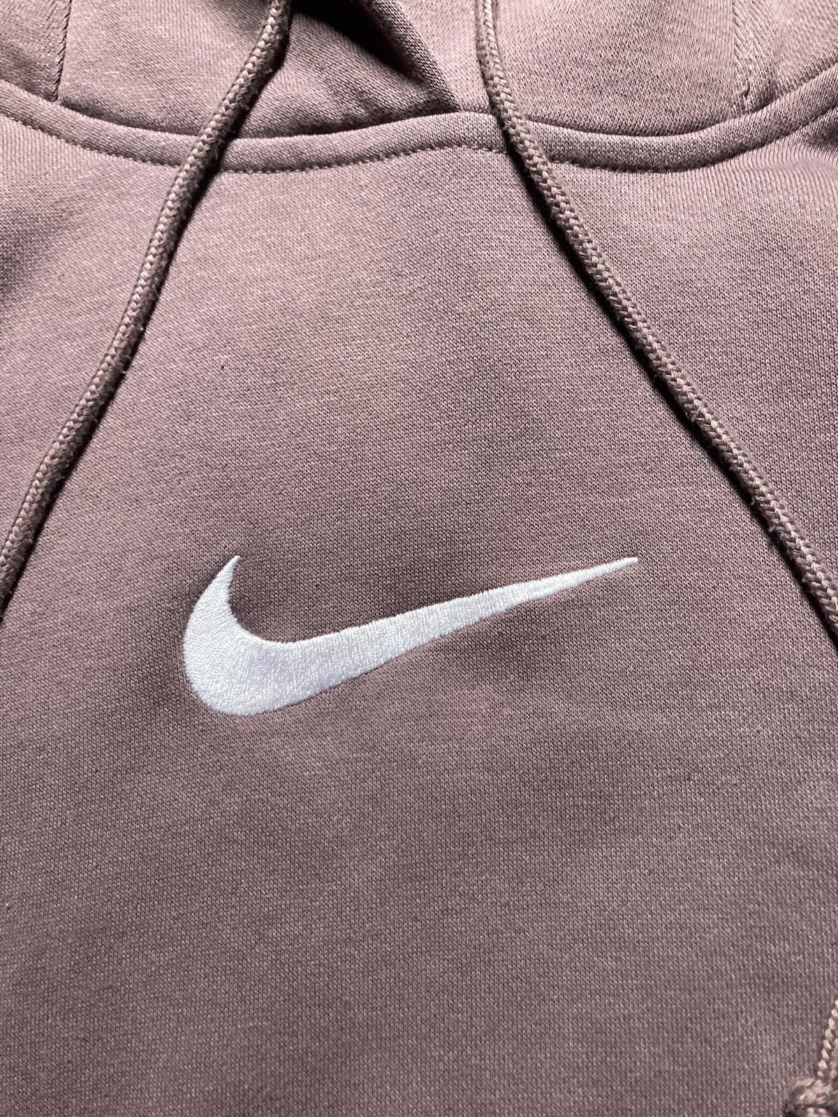 Nike × Vintage ⛩️ Nike Hoodie Center Logo Brown Vintage Y2K Baggy Oversize Size US M / EU 48-50 / 2 - 4 Thumbnail