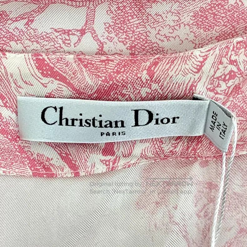 Dior Dior Pink animal jungle print mulberry silk strap dress Size XXS / US 00 / IT 34 - 5 Thumbnail