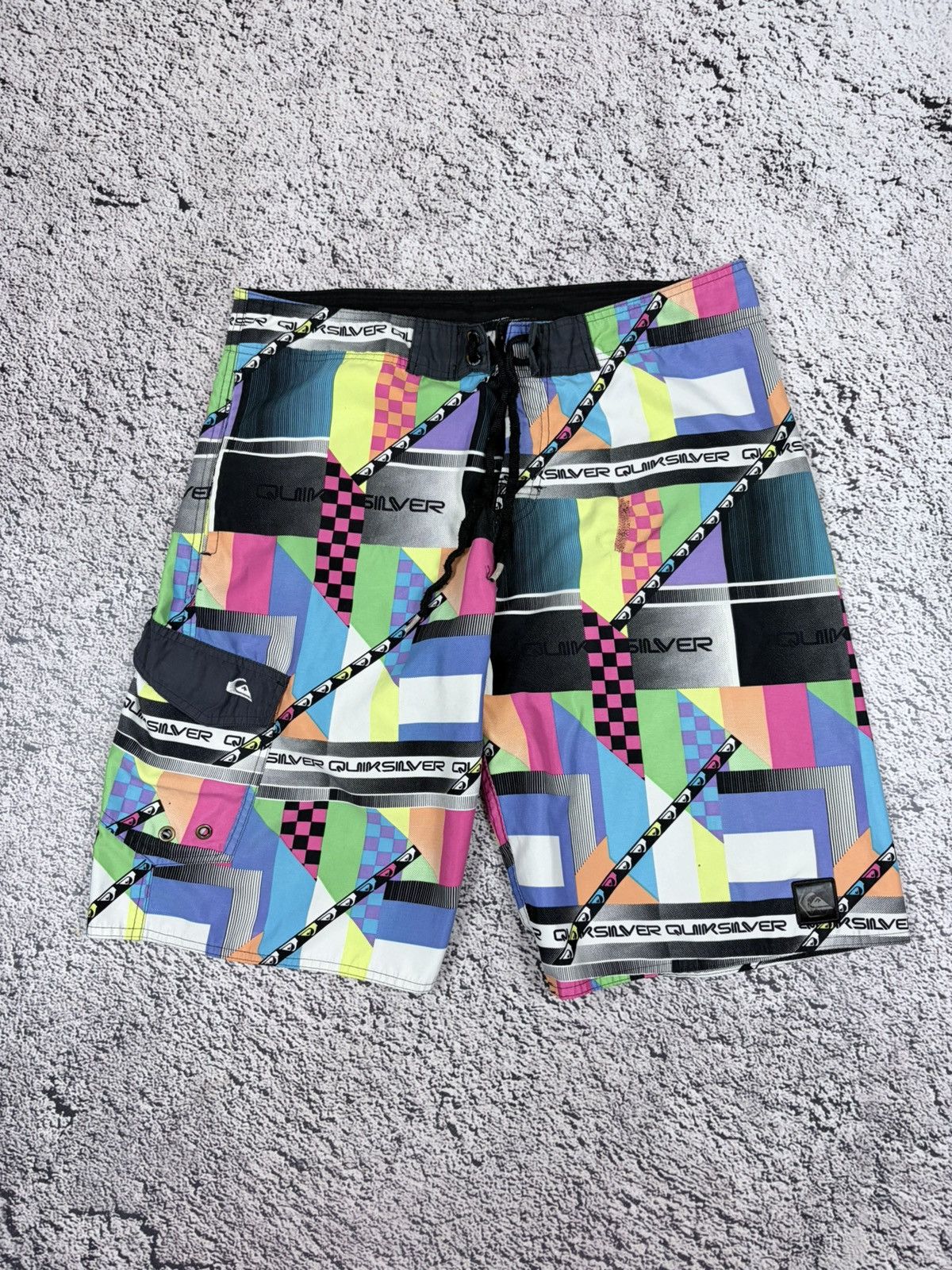Quiksilver VTG Quiksilver Y2K Crazy AOP Board Shorts 36 Surf Swim +Tool Size US 36 / EU 52 - 1 Thumbnail